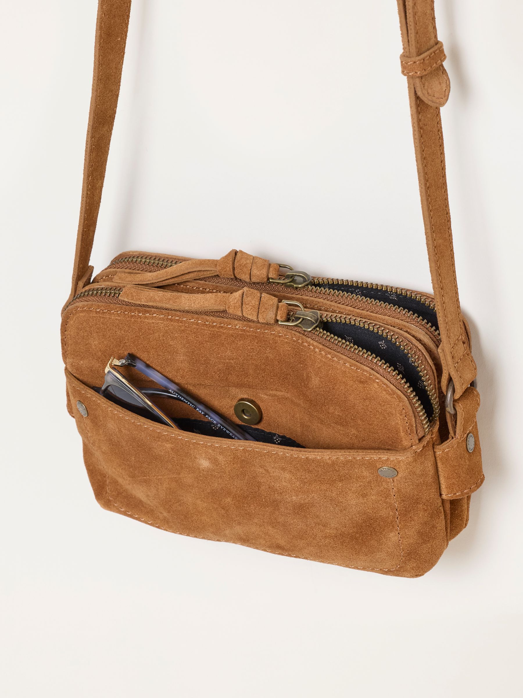 Tan Brown Sophie Suede Camera Bag - Image 3 of 4