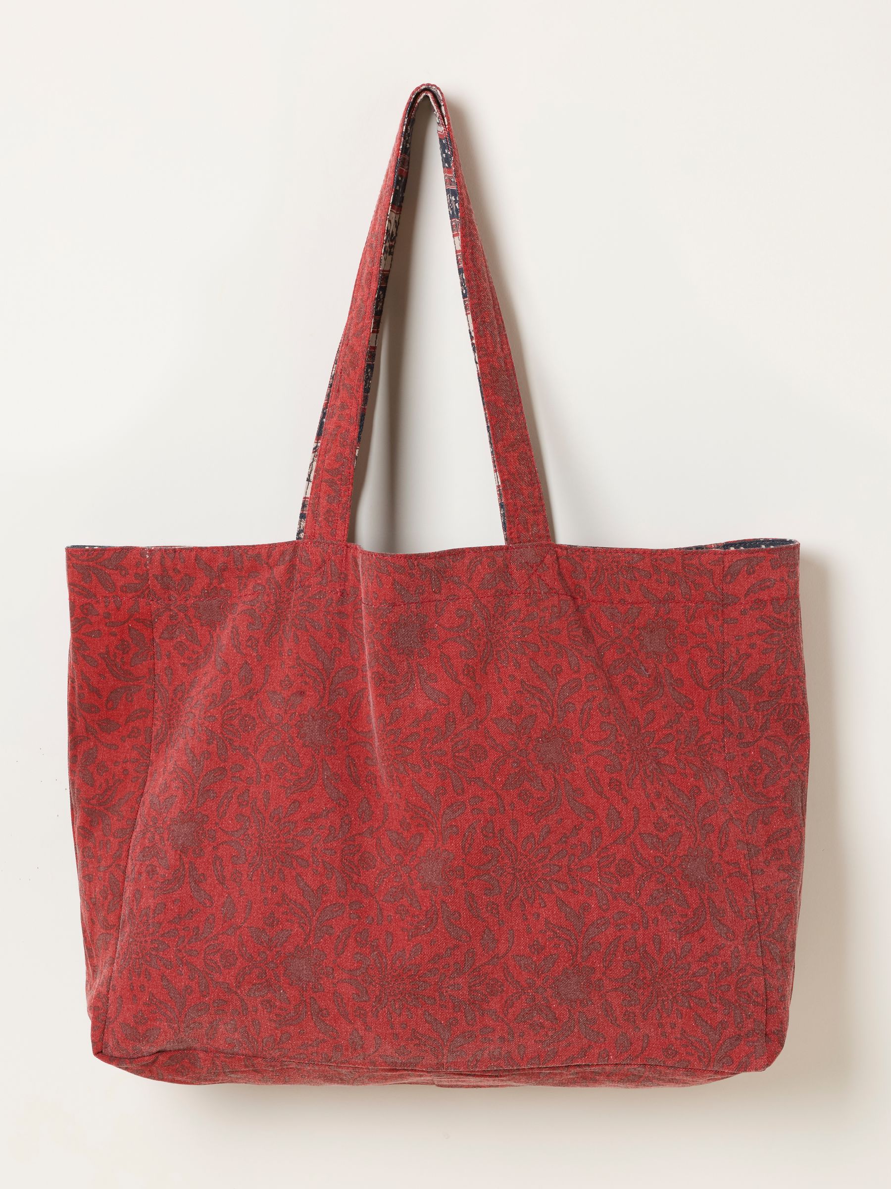 Multi Stripe Floral Reversible Tote Bag - Image 2 of 3