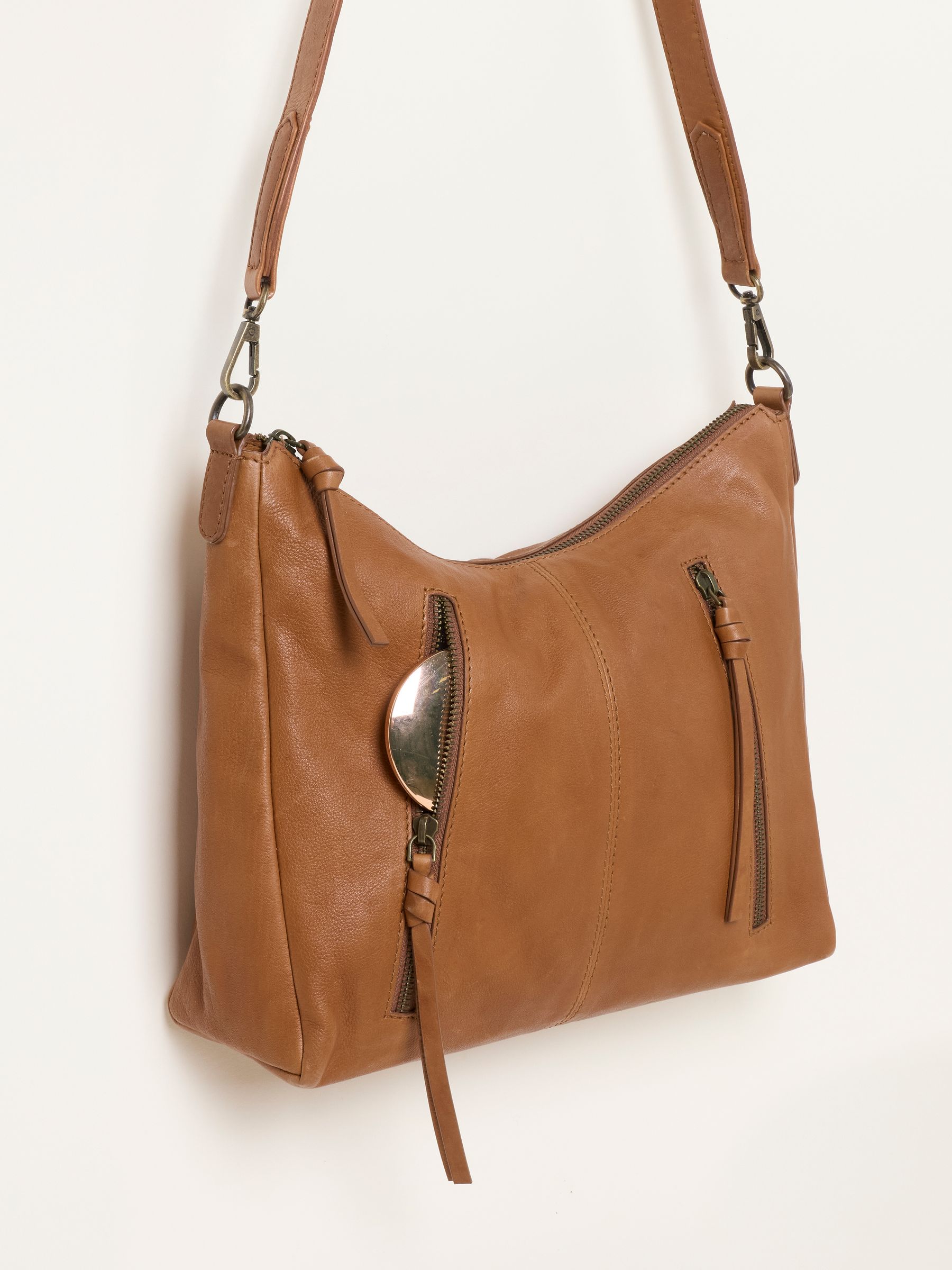 Polly Chestnut Brown Leather Crossbody Bag - Image 3 of 3