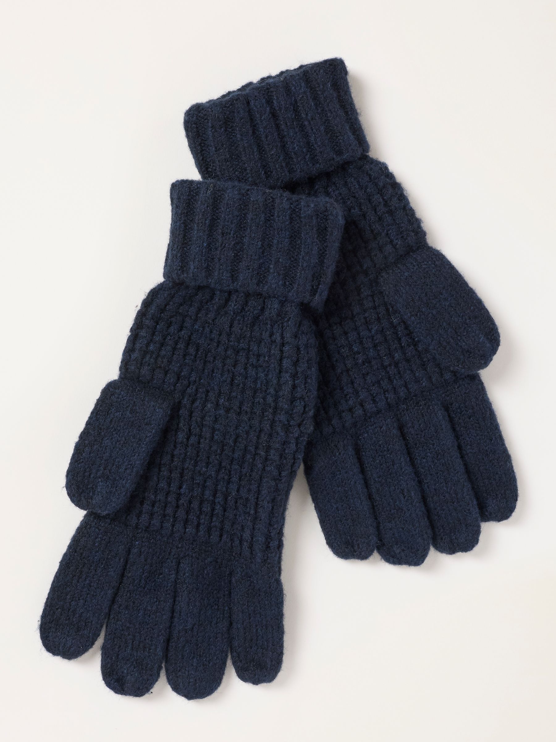 Navy Waffle Gloves - Image 2 of 3