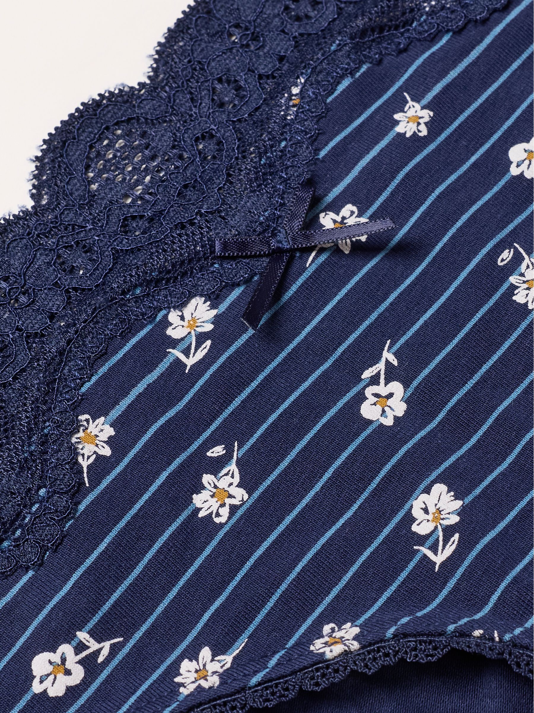 Navy Stripe Floral Classic Knickers - Image 2 of 2