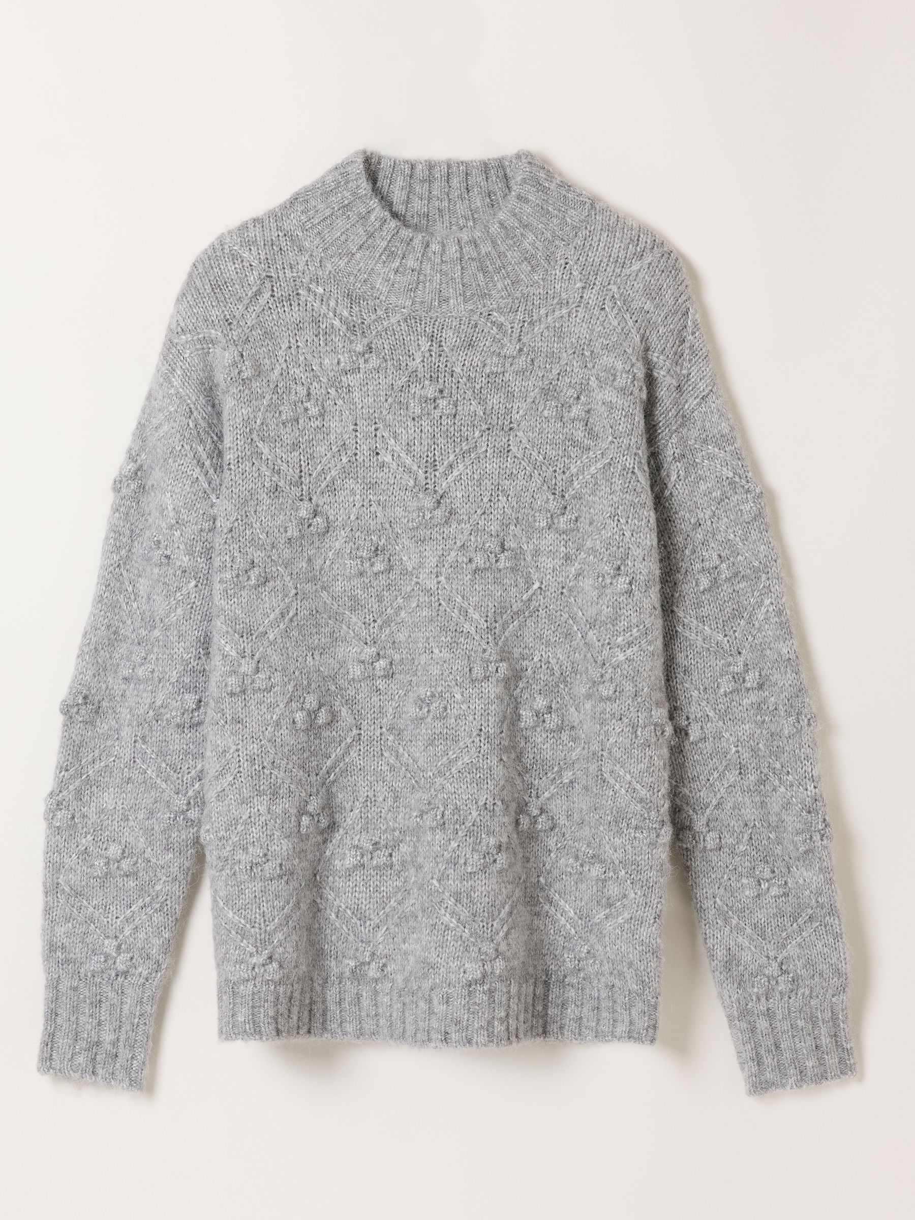 Grey Knitted Bobble Texture Jumper - Image 6 of 6