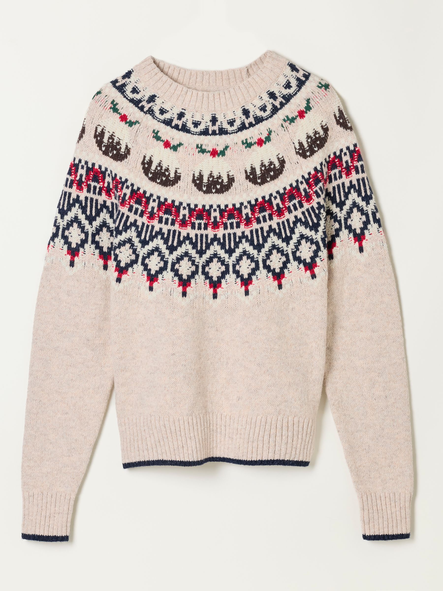 Natural Knitted Pudding Fairisle Jumper - Image 6 of 6