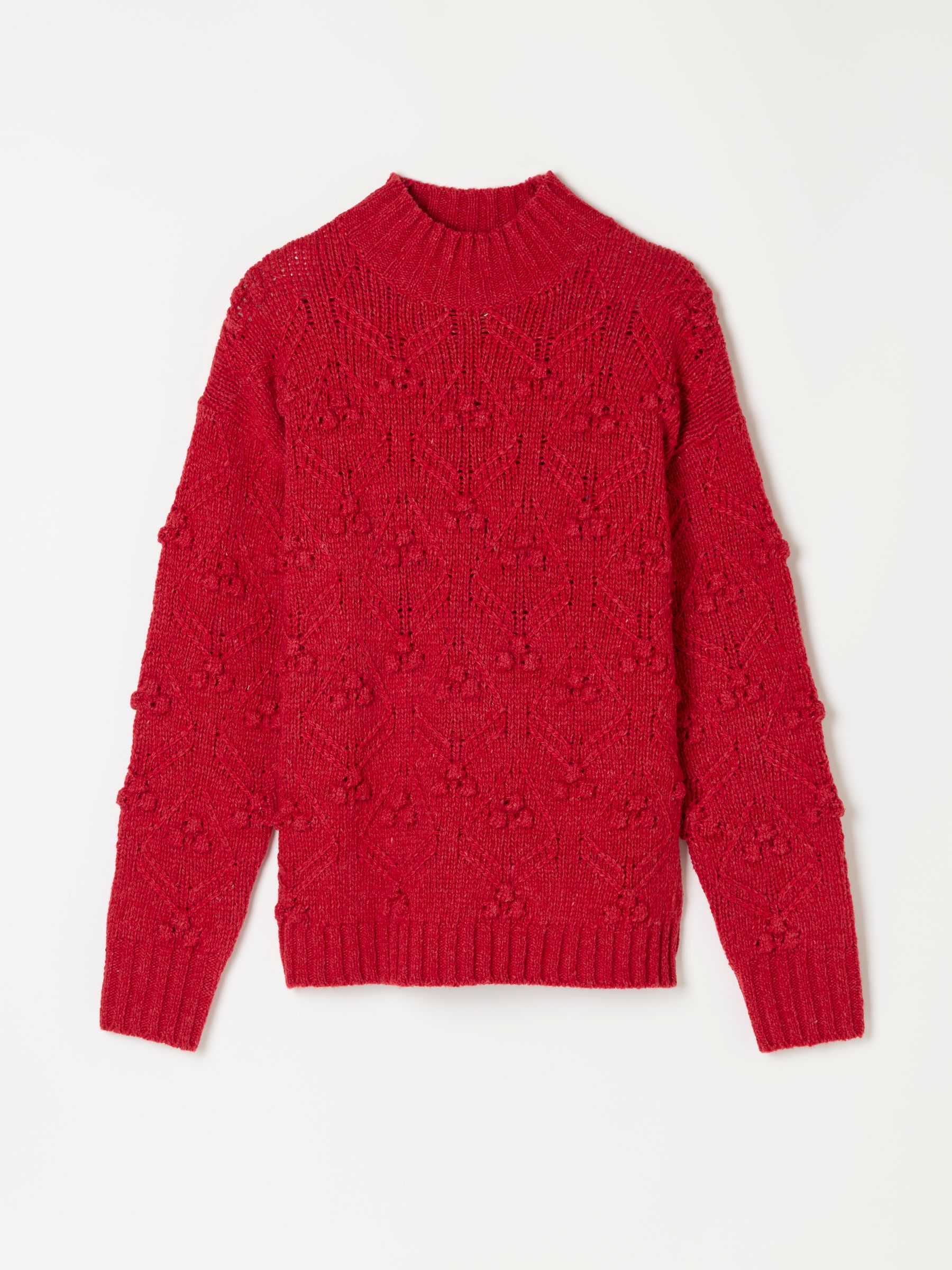 Red Knitted Bobble Texture Jumper - Image 5 of 5