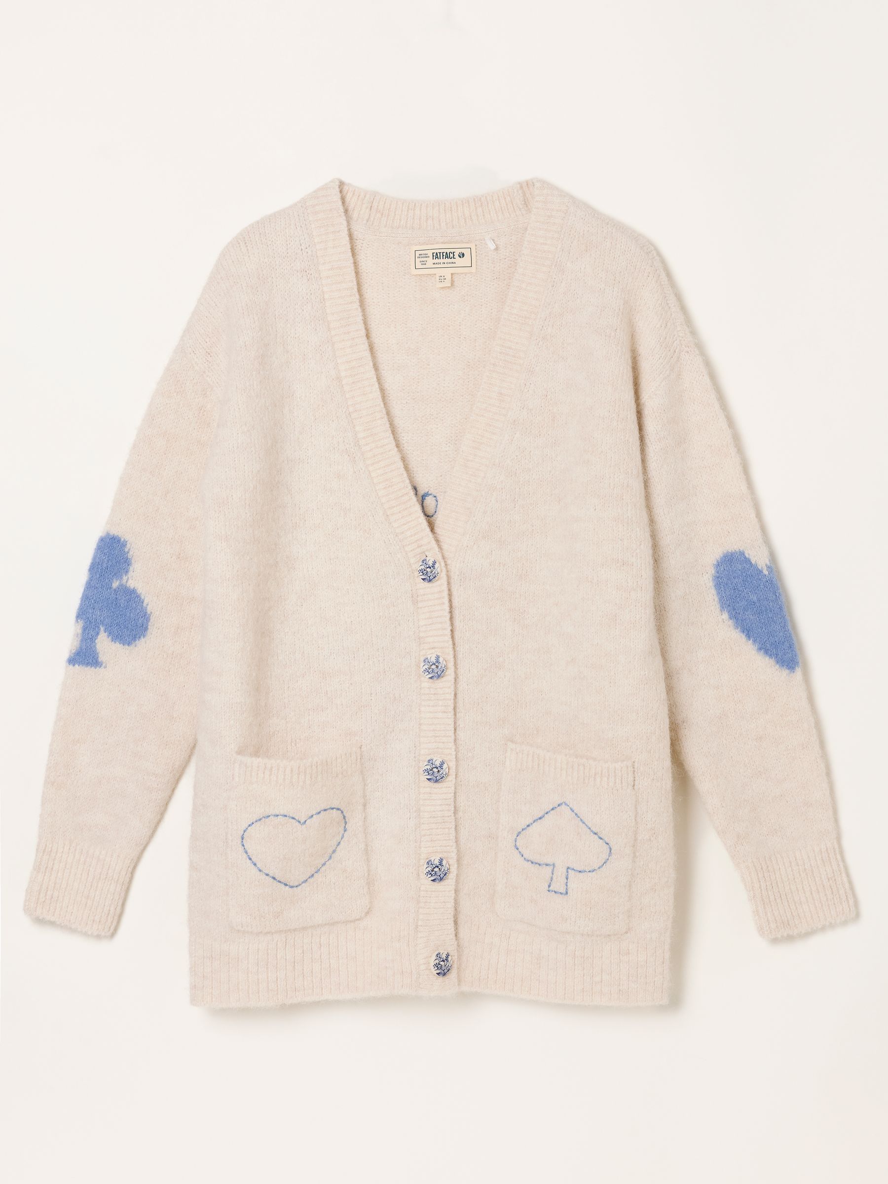 Ivory Heart Knitted Longline Cardigan - Image 5 of 6