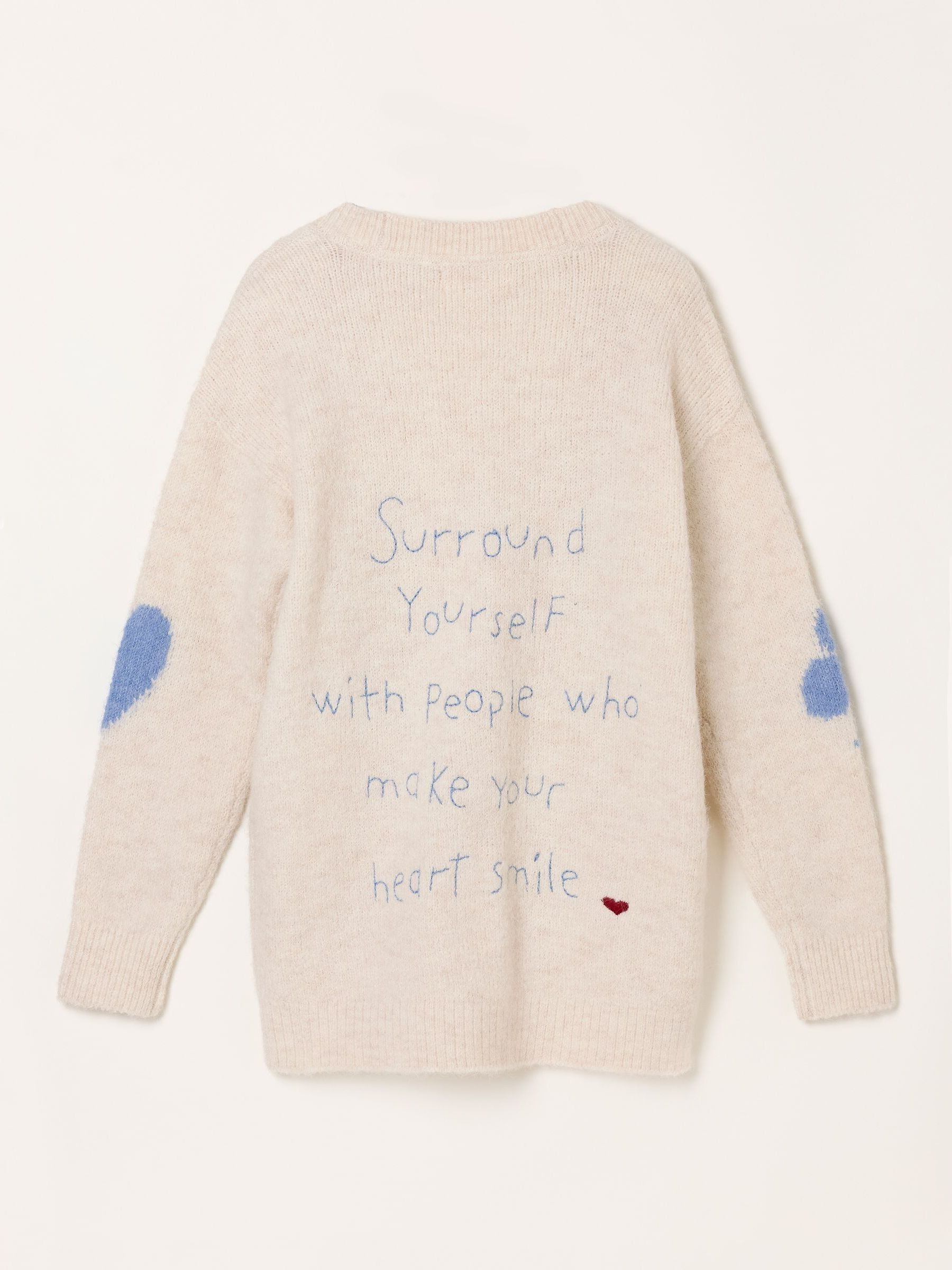 Ivory Heart Knitted Longline Cardigan - Image 6 of 6
