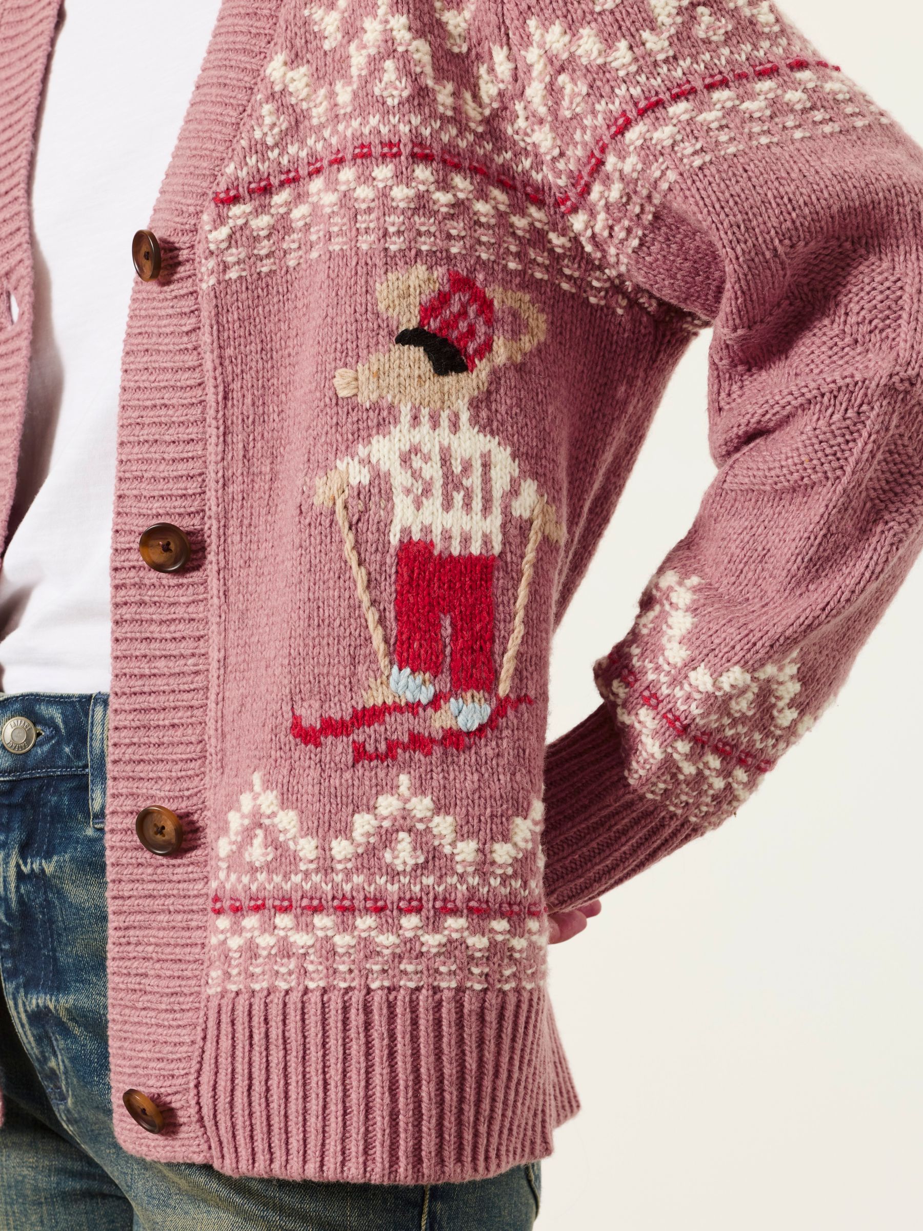 Shelter Ski Pink Knitted  Cardigan - Image 4 of 7