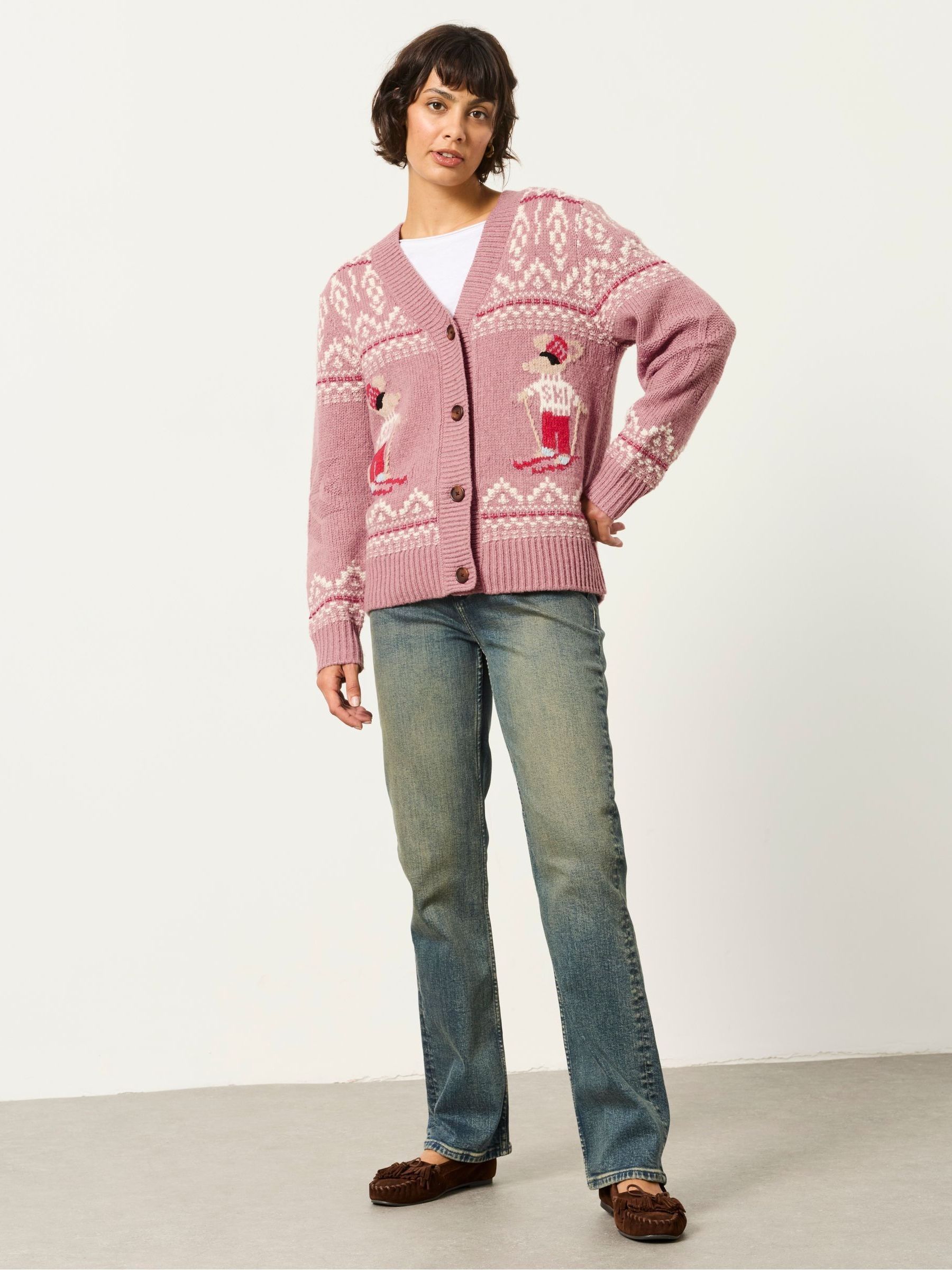 Shelter Ski Pink Knitted  Cardigan - Image 5 of 7