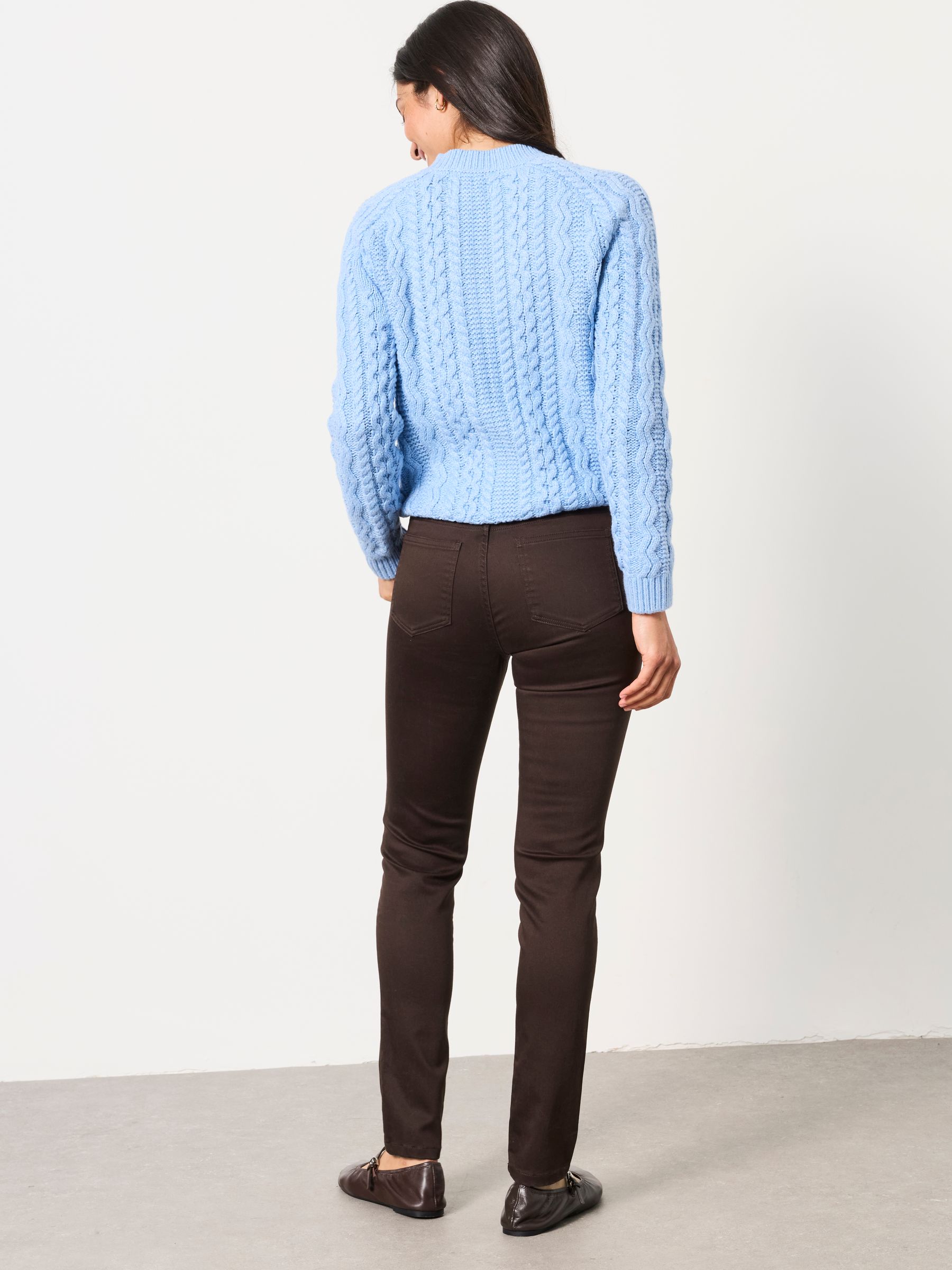 HAYLE Chocolate Brown Denim Five pocket Trouser - Image 2 of 6 HAYLE Chocolate Brown Denim Five pocket Trouser - Image 2 of 6