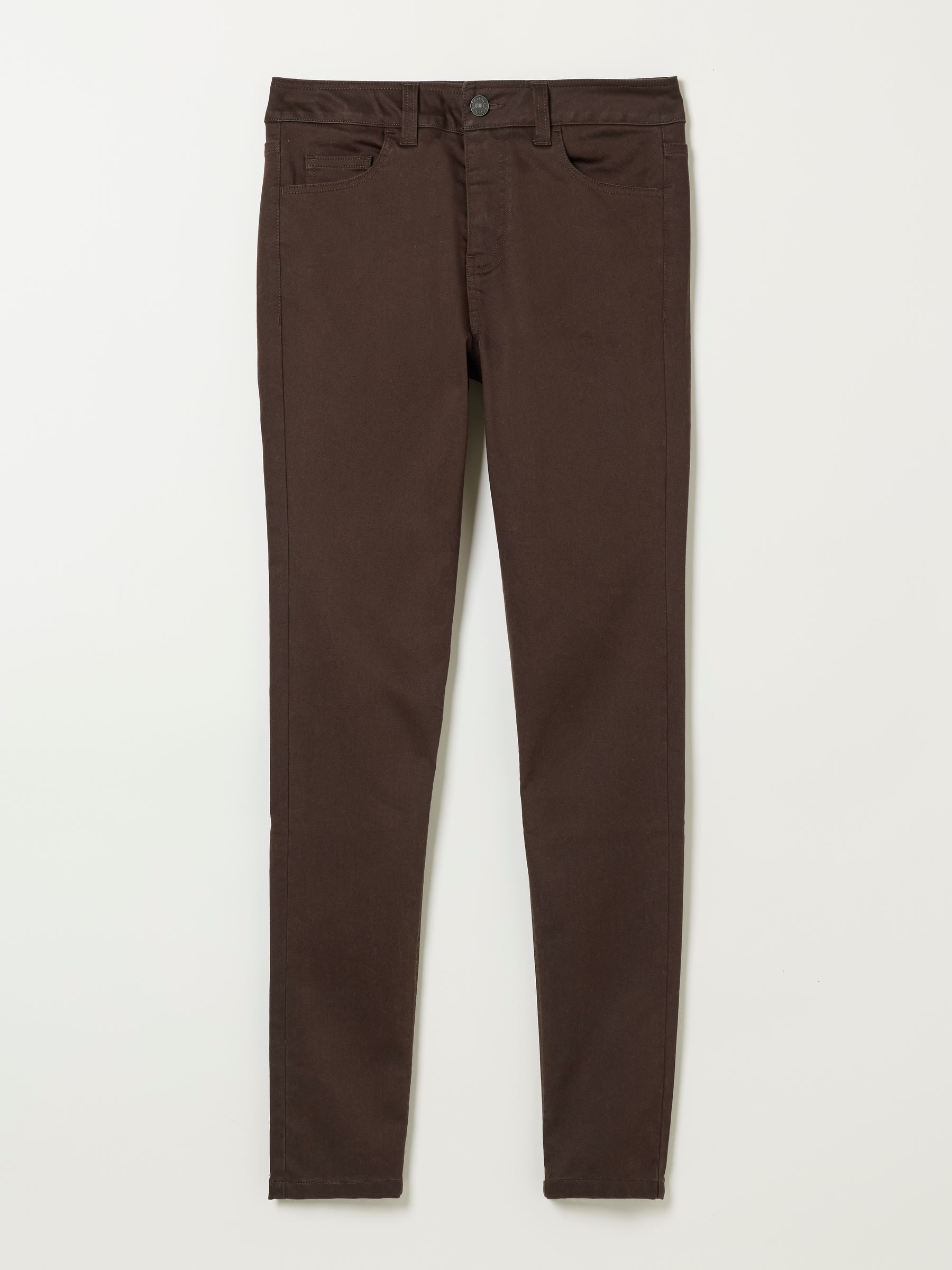 HAYLE Chocolate Brown Denim Five pocket Trouser - Image 6 of 6