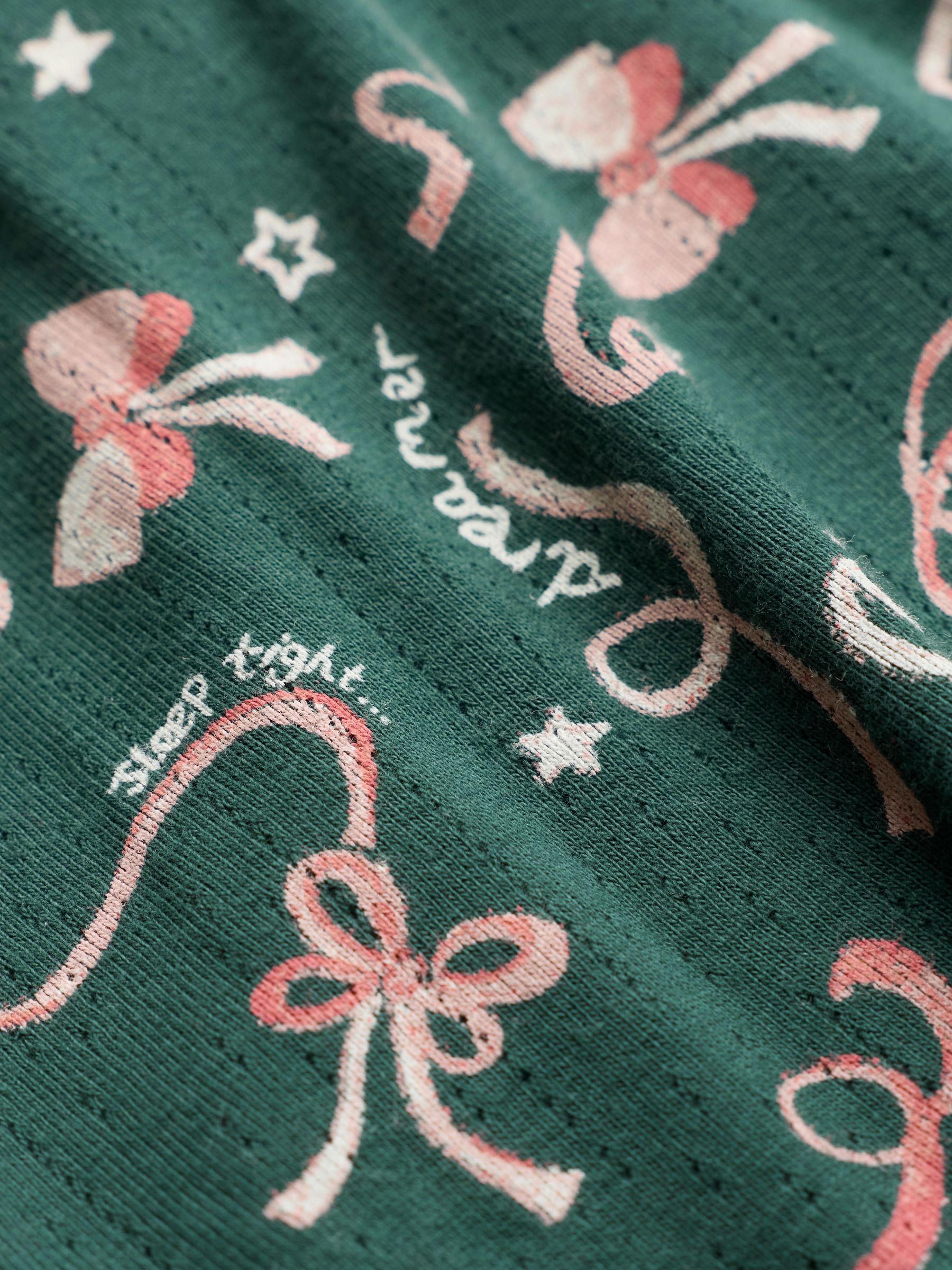 Green Bow Print Pyjama Set - Image 10 of 10