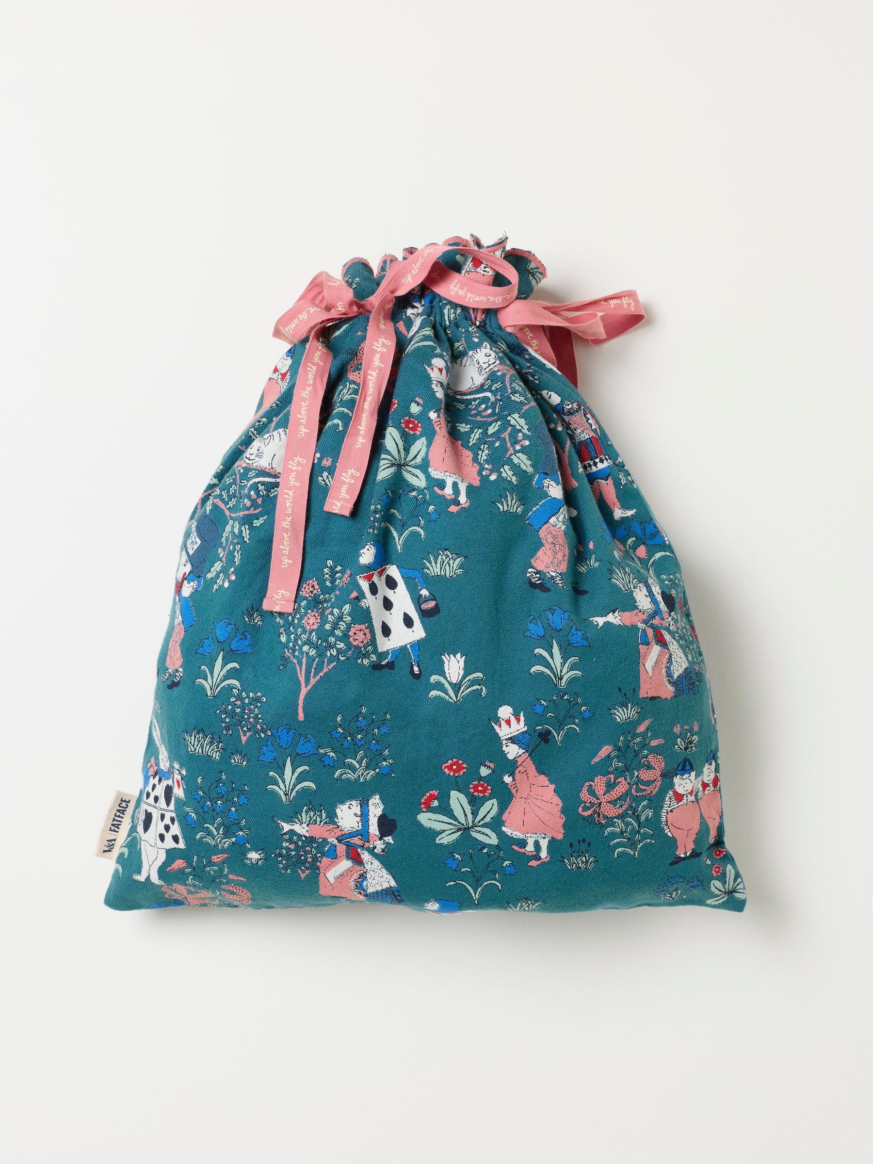 V&A|FatFace 2 Piece Teal Blue Magic Garden Scalloped Pyjama Set - Image 8 of 8