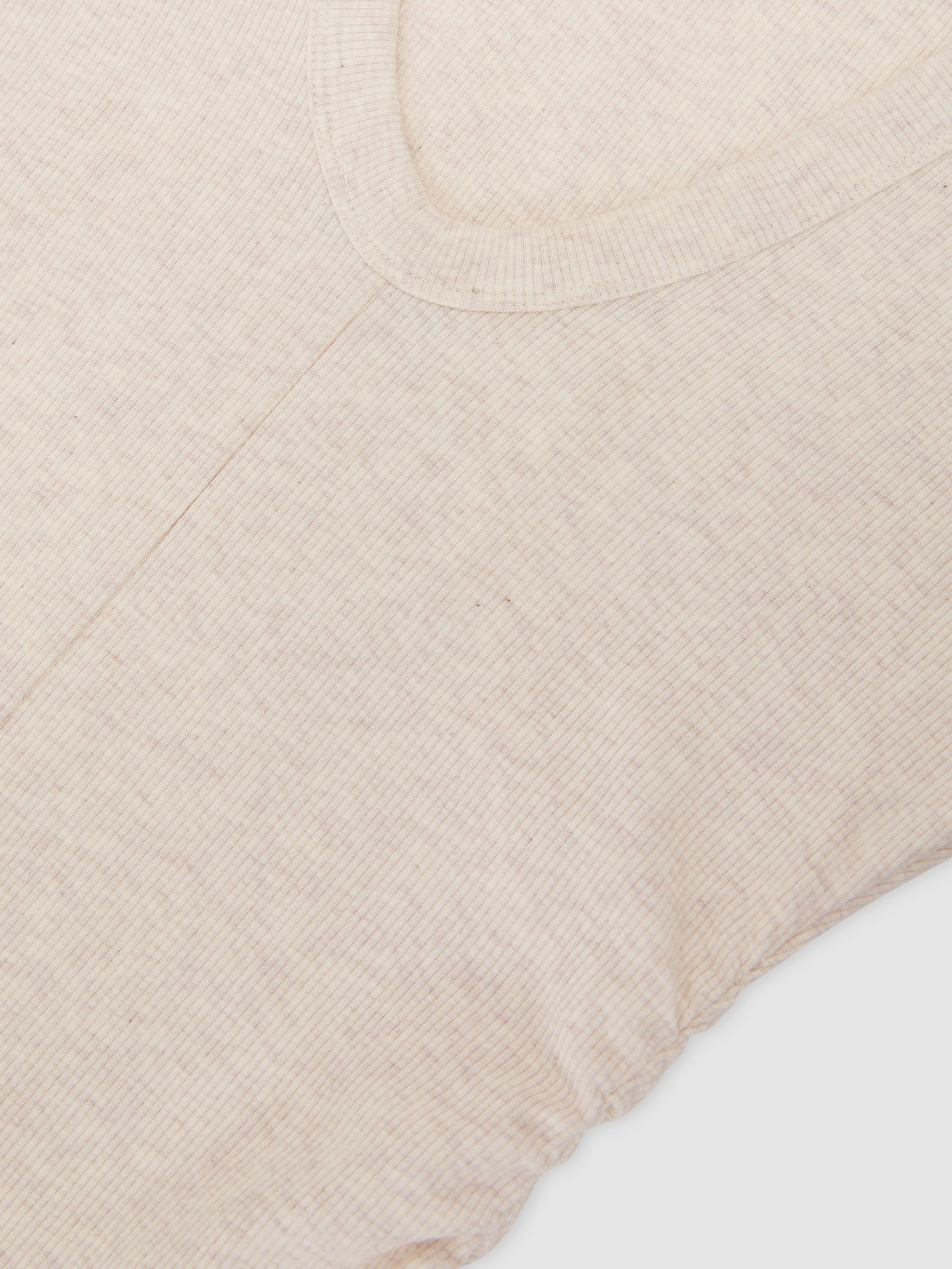 Stretch-Cotton Scoop-Back Top in Natural - image 3