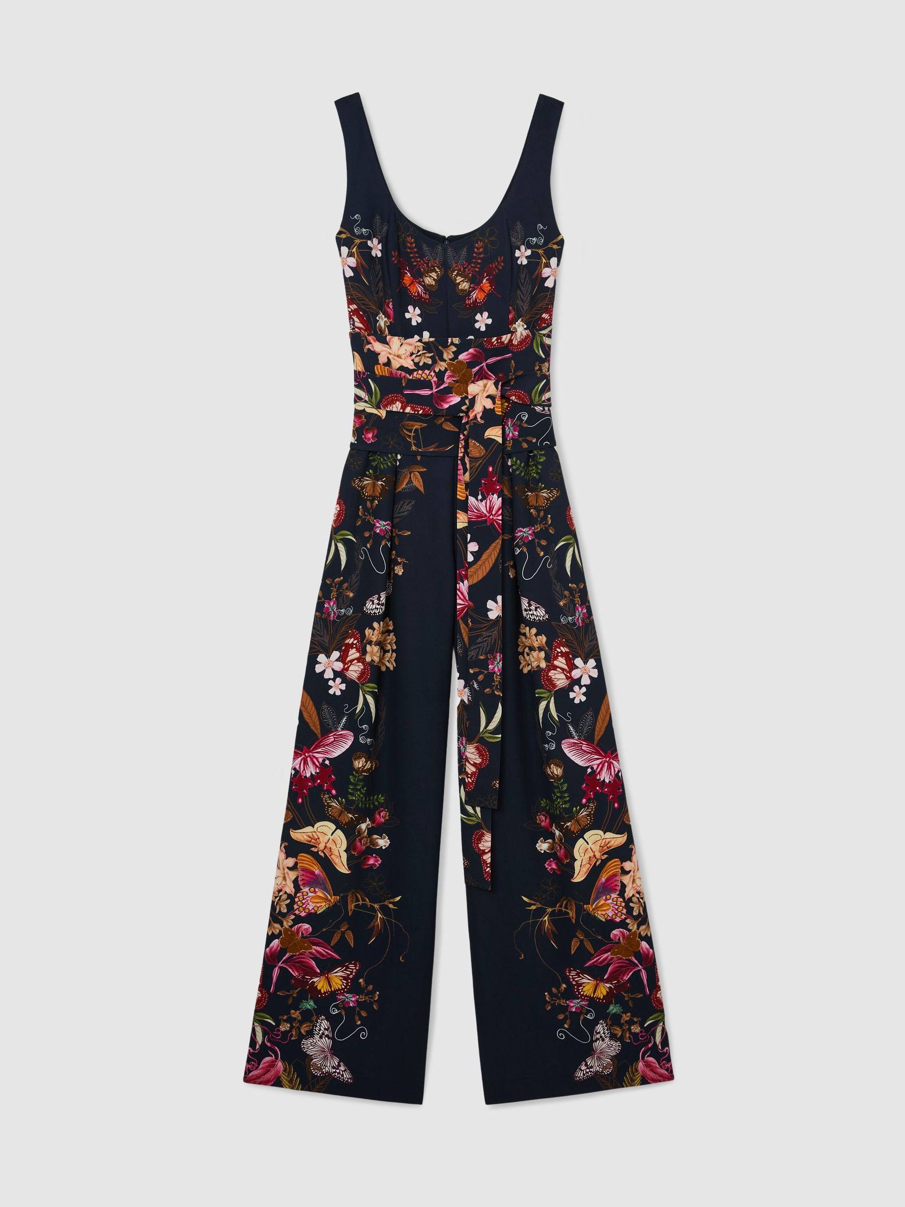Reiss | NYBG Printed Wide-Leg Jumpsuit in Navy - Image 2 of 7