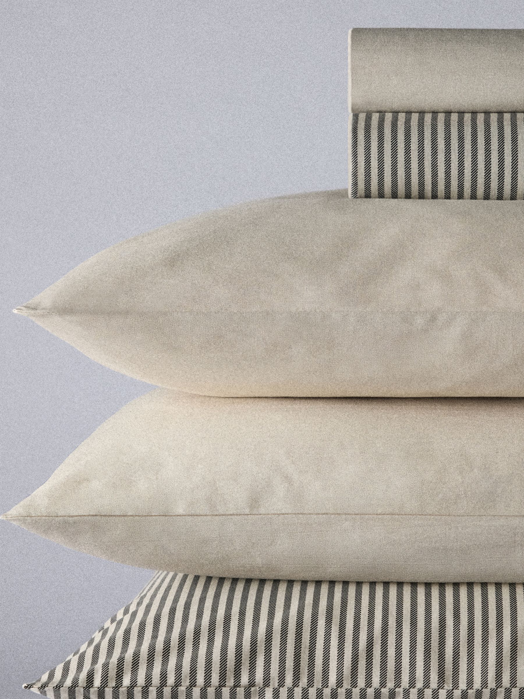 The Set Set of 2 Natural/Stripe Pillowcase and Fitted Sheet - Image 6 of 6