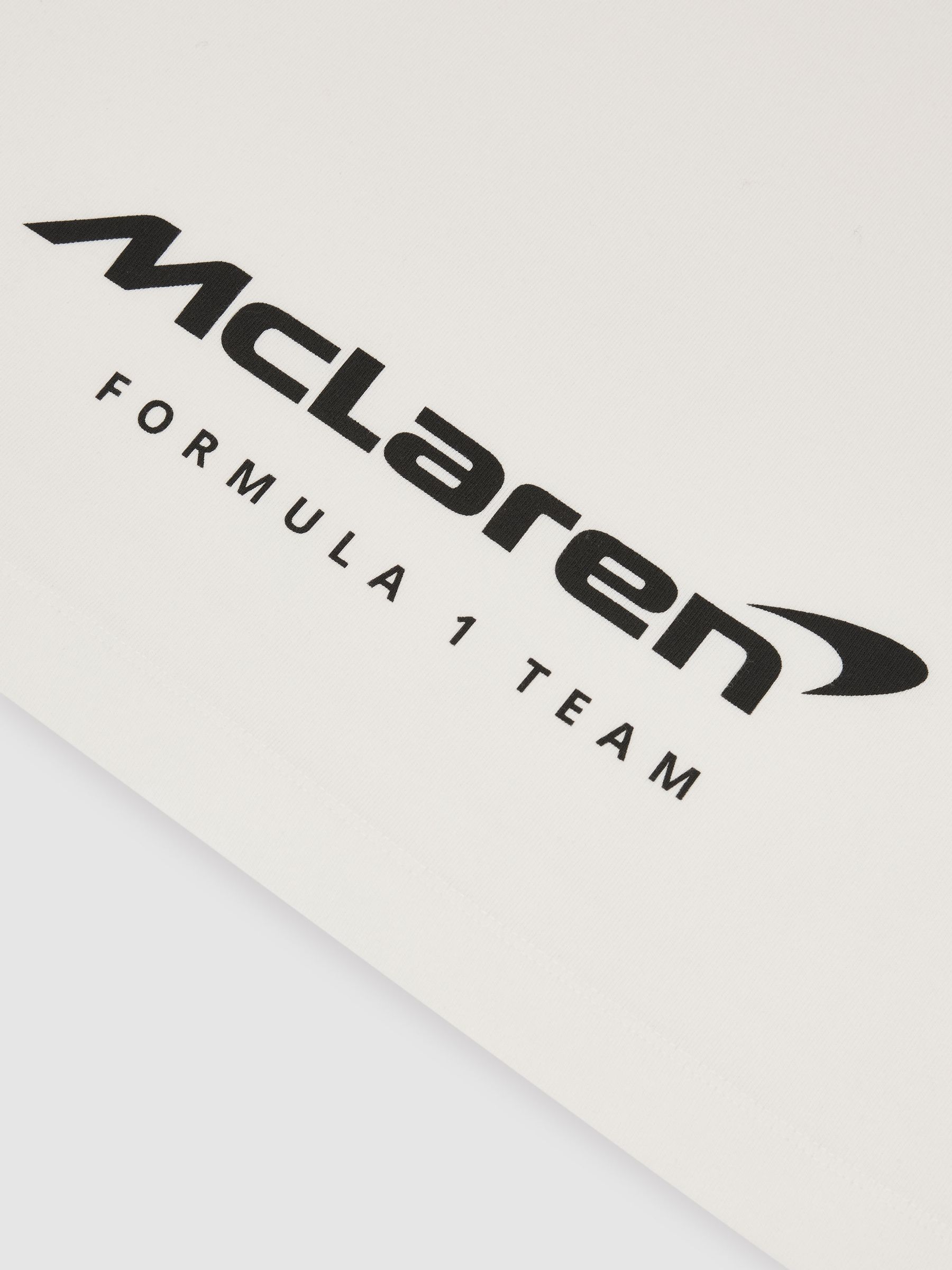 McLaren Racing Double-Layer Relaxed T-Shirt Unisex-Fit in White - Image 9 of 10