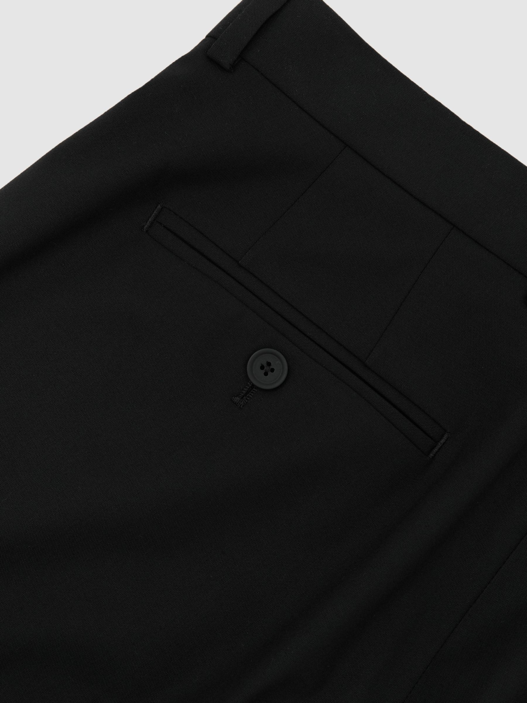 Tailored Fit Suit Trousers in Black - image 3