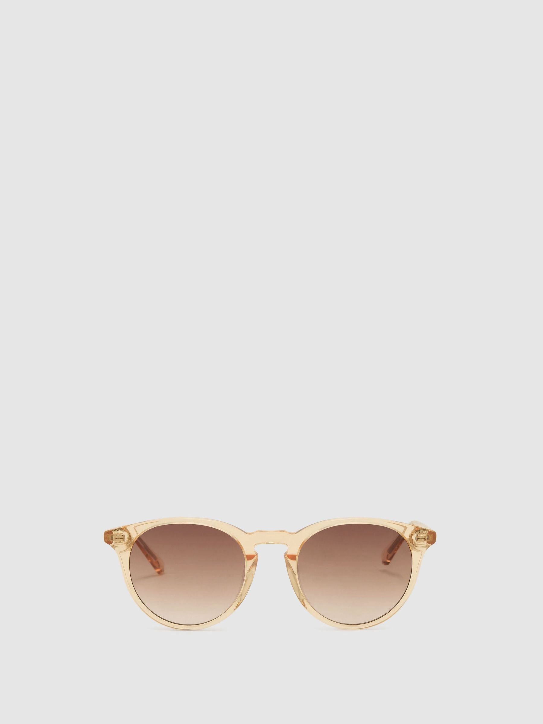 MessyWeekend Round-Frame Sunglasses in Champagne/Brown - Image 2 of 5