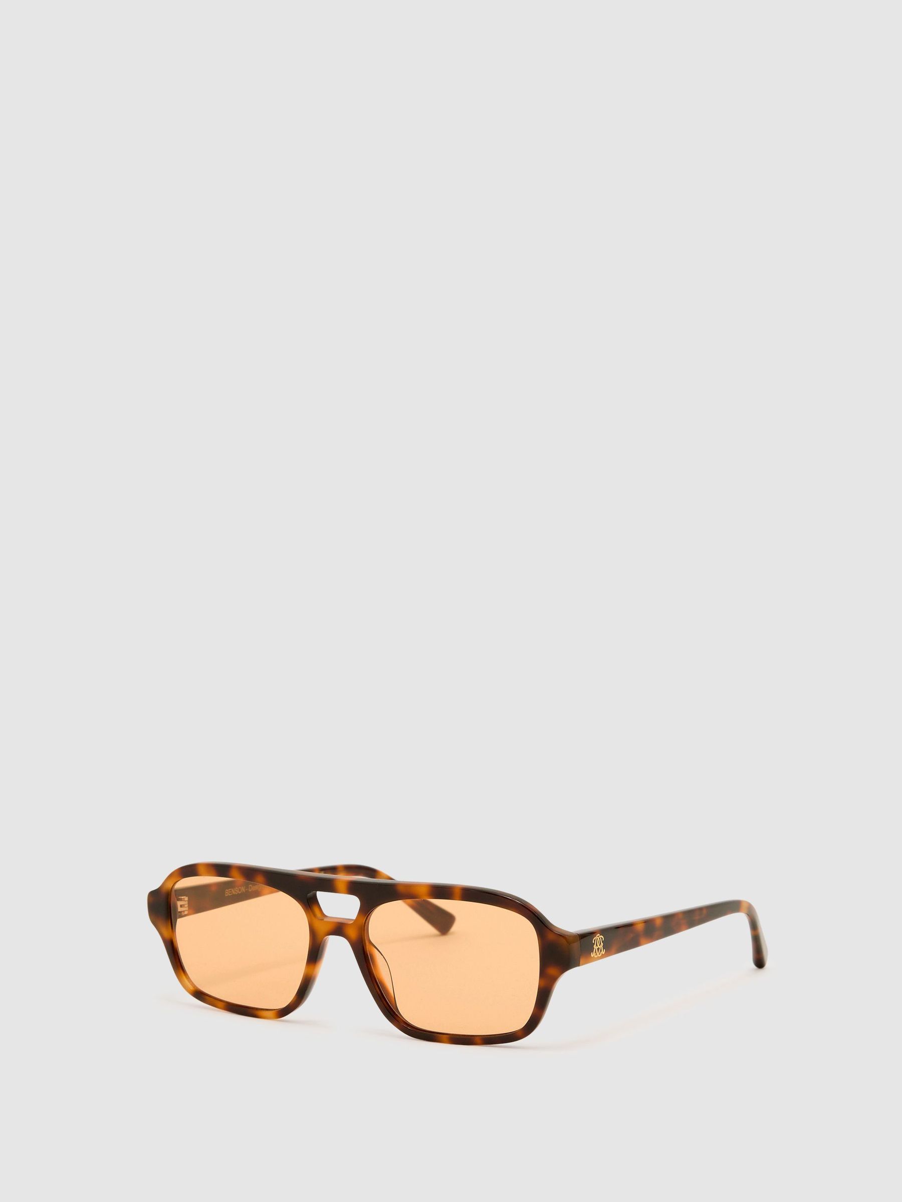 MessyWeekend Pilot-Frame Sunglasses in Tortoise / Orange - Image 3 of 6