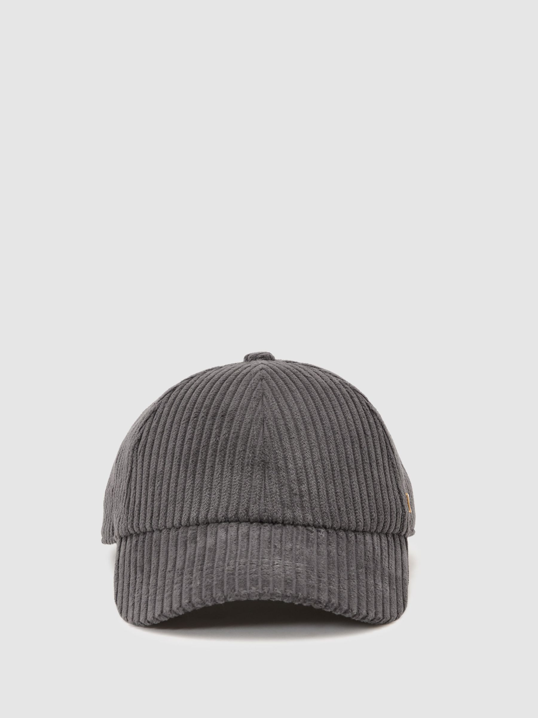 Cotton Corduroy Baseball Cap in Grey - Image 1 of 4