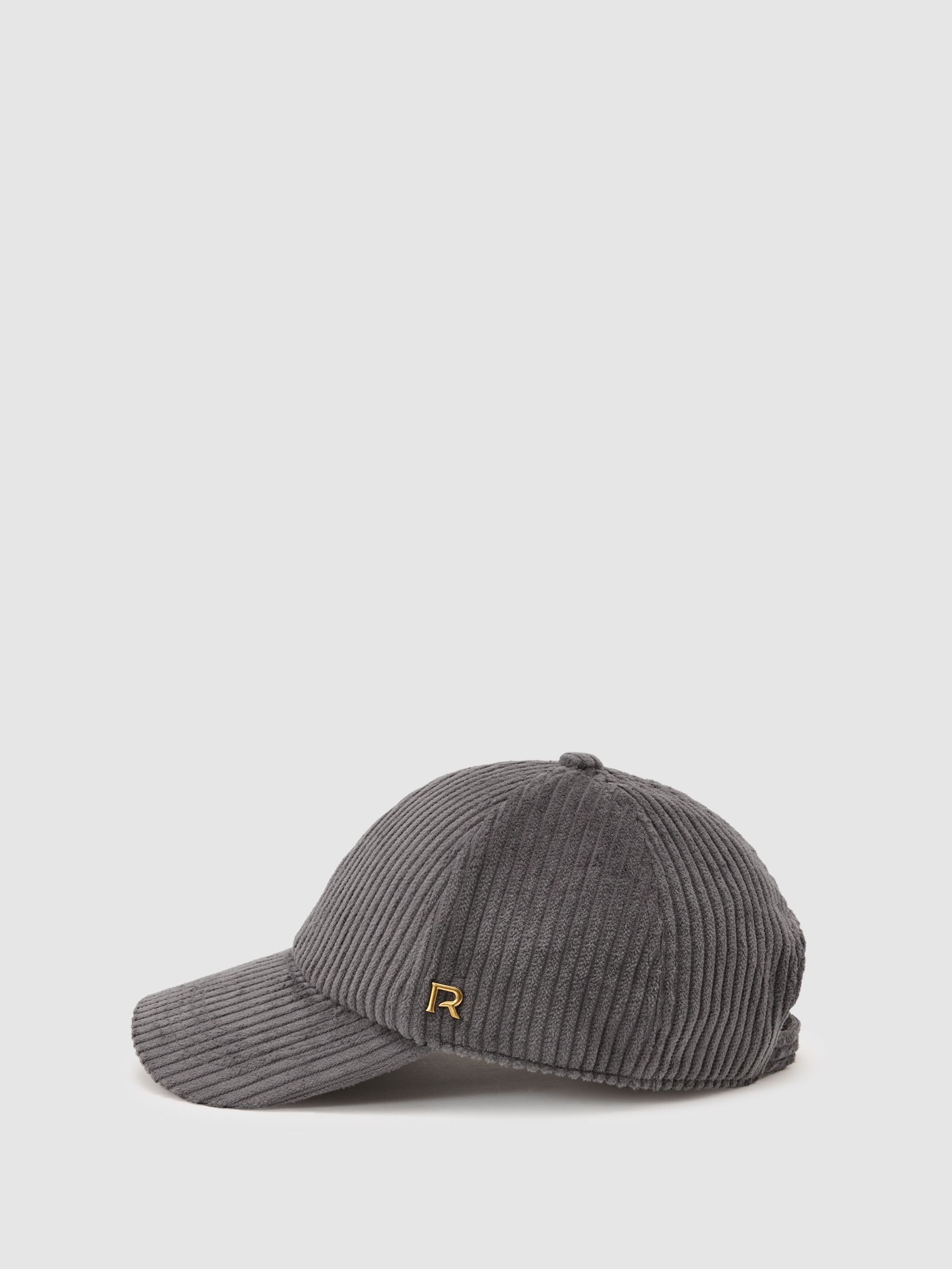 Cotton Corduroy Baseball Cap in Grey - Image 2 of 4 Cotton Corduroy Baseball Cap in Grey - Image 2 of 4