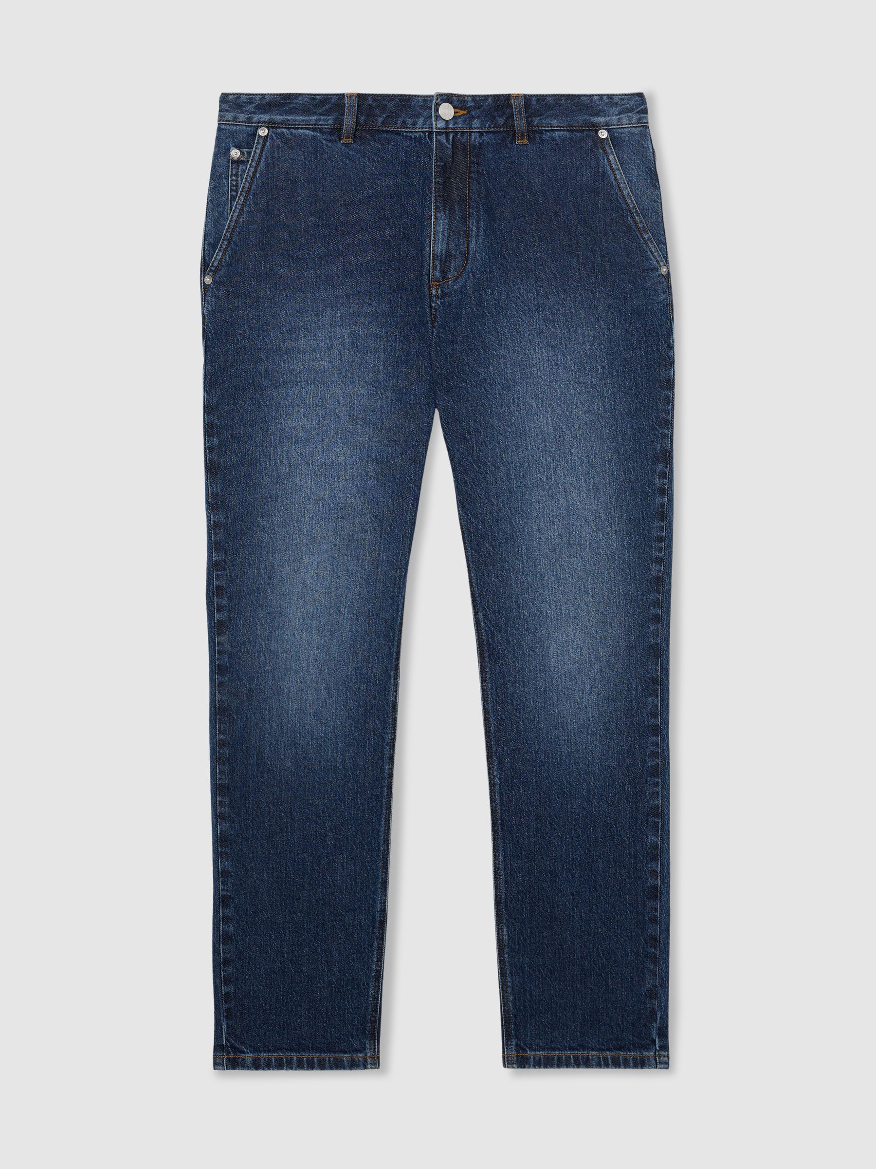 Straight-Leg Jeans in Indigo Blue Wash - image 1