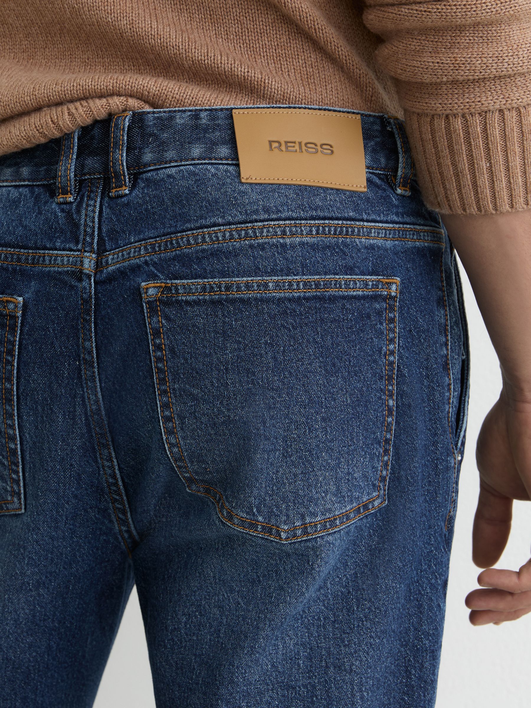 Straight-Leg Jeans in Indigo Blue Wash - image 4