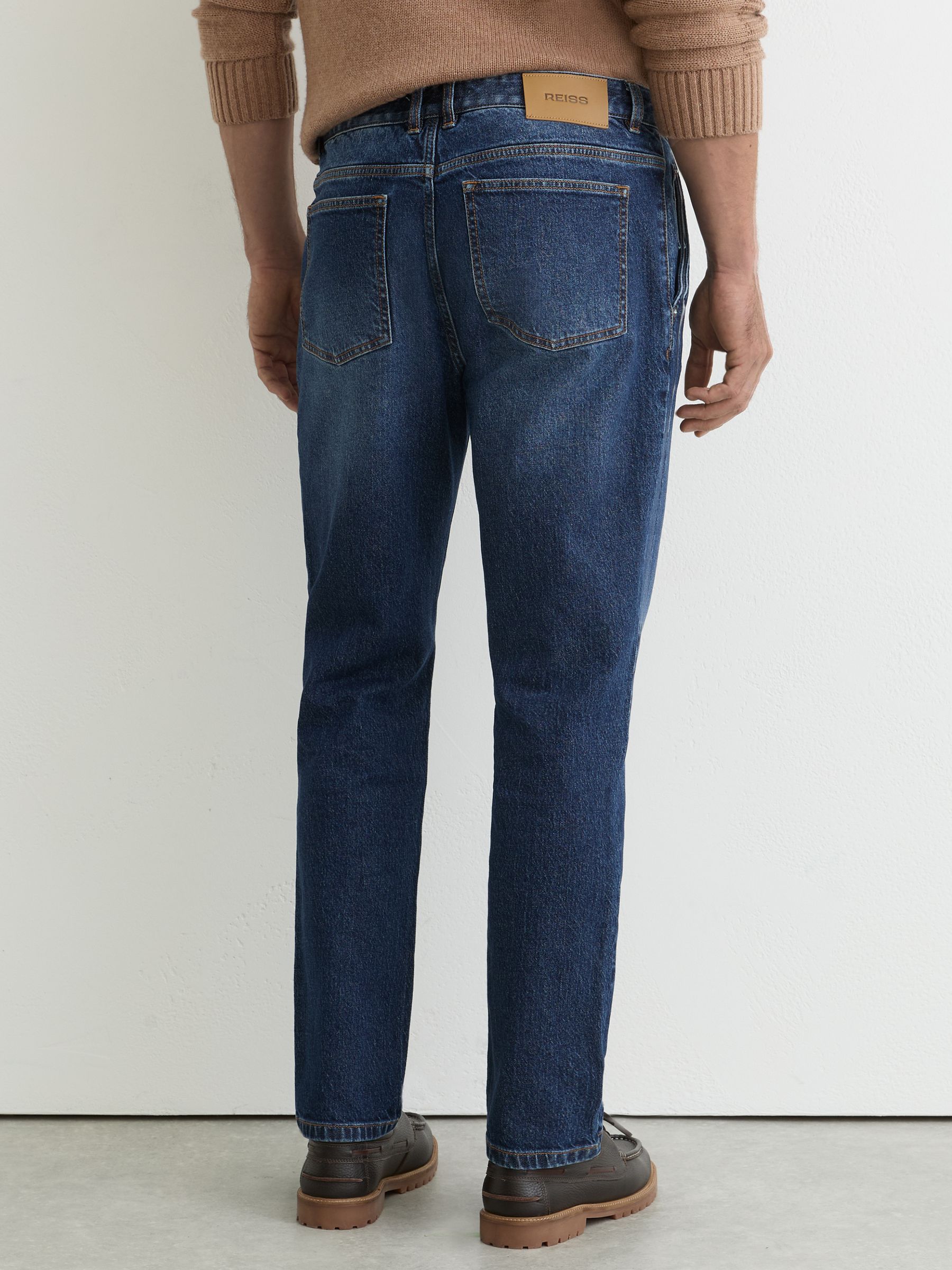 Straight-Leg Jeans in Indigo Blue Wash - image 5