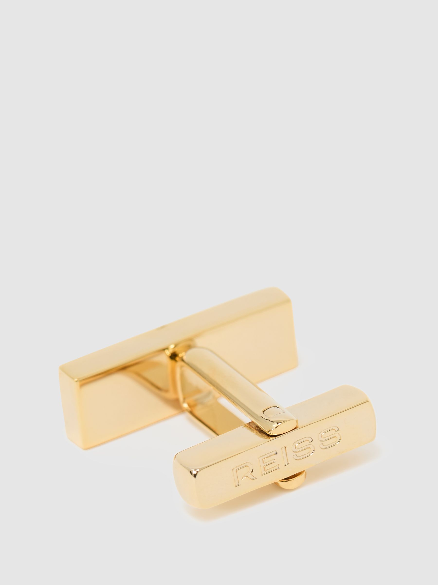 Bar Cufflinks in Gold/ Brown - Image 3 of 3