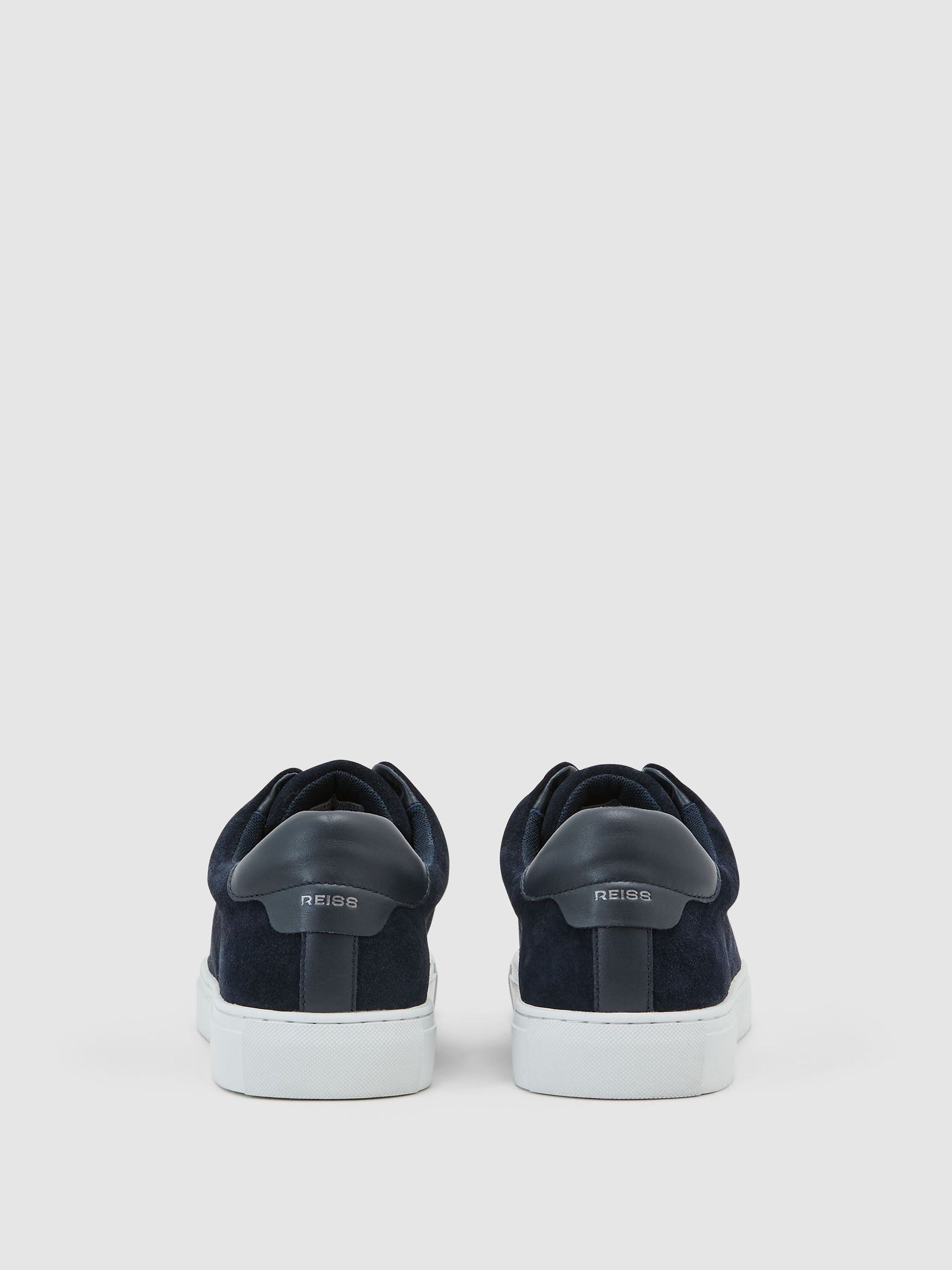 Suede Slip-On Elasticated Trainers in Dark Navy - Image 4 of 4