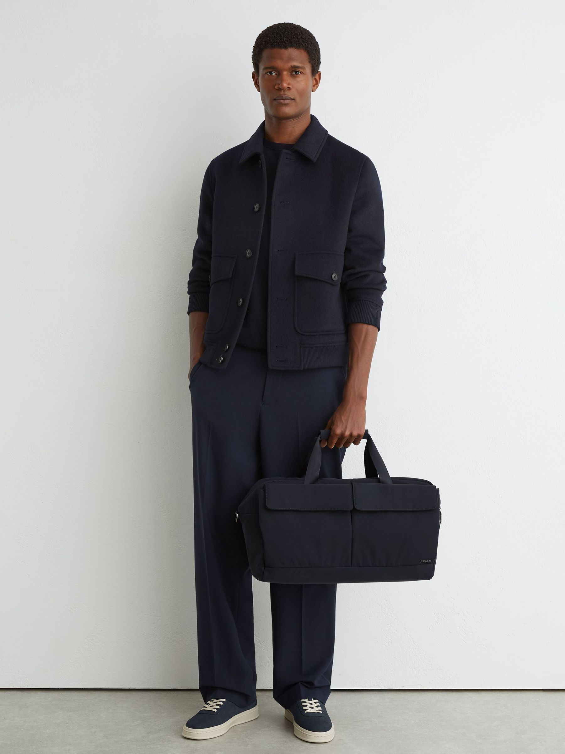 Technical Twin-Pocket Duffle Bag in Blue - Image 3 of 7