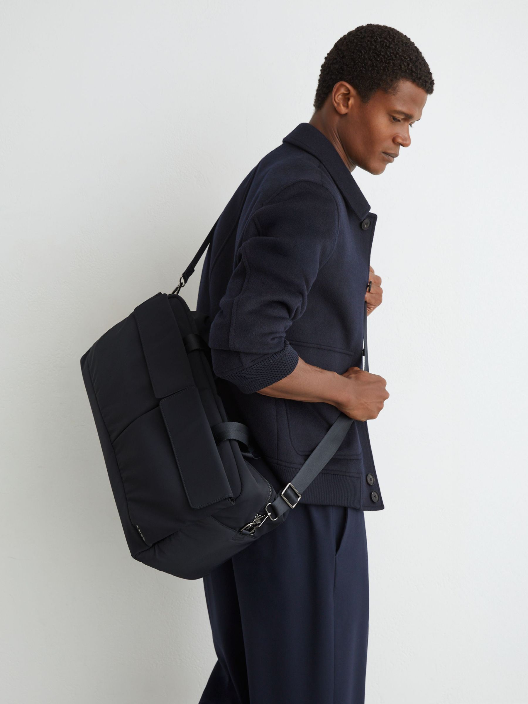Technical Twin-Pocket Duffle Bag in Blue - Image 5 of 7