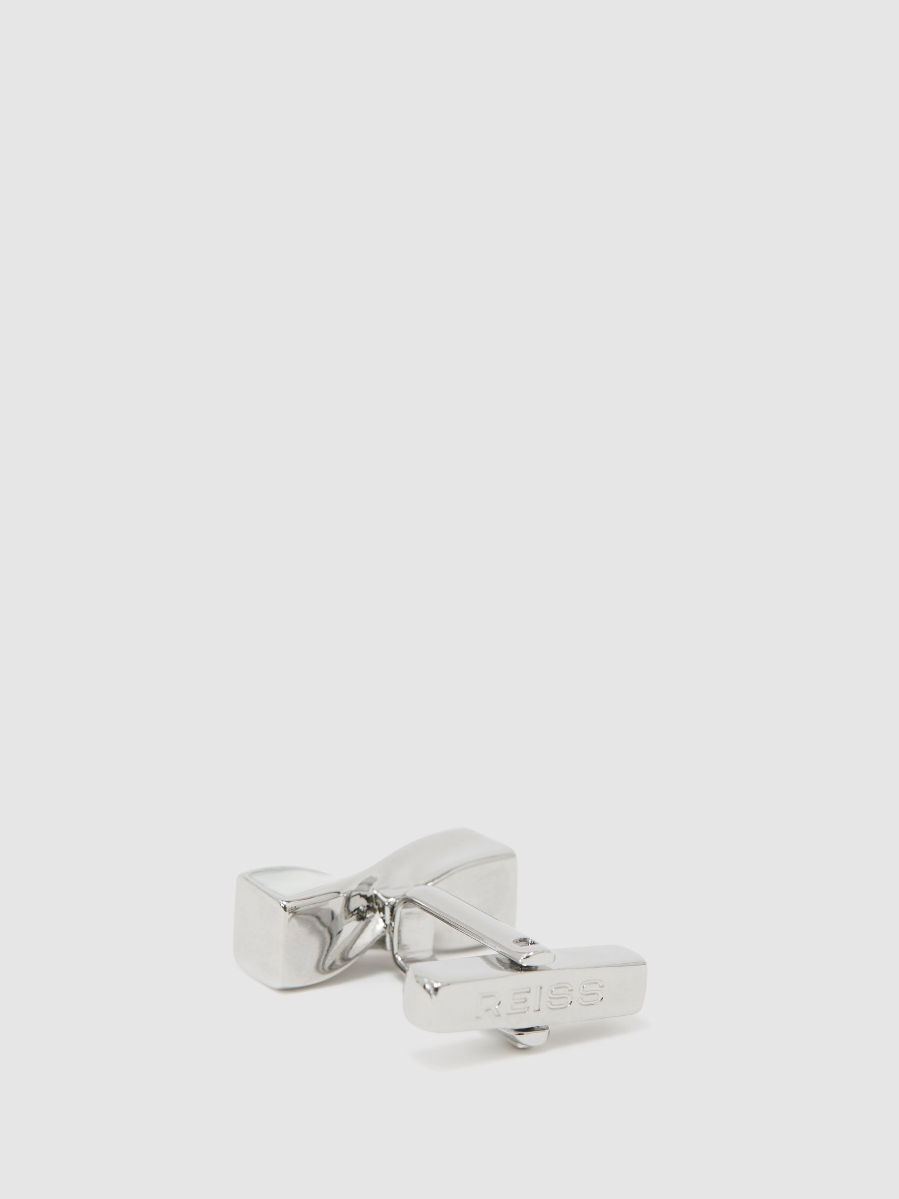 Twisted Bar Cufflinks in Silver/Ivory - Image 4 of 5