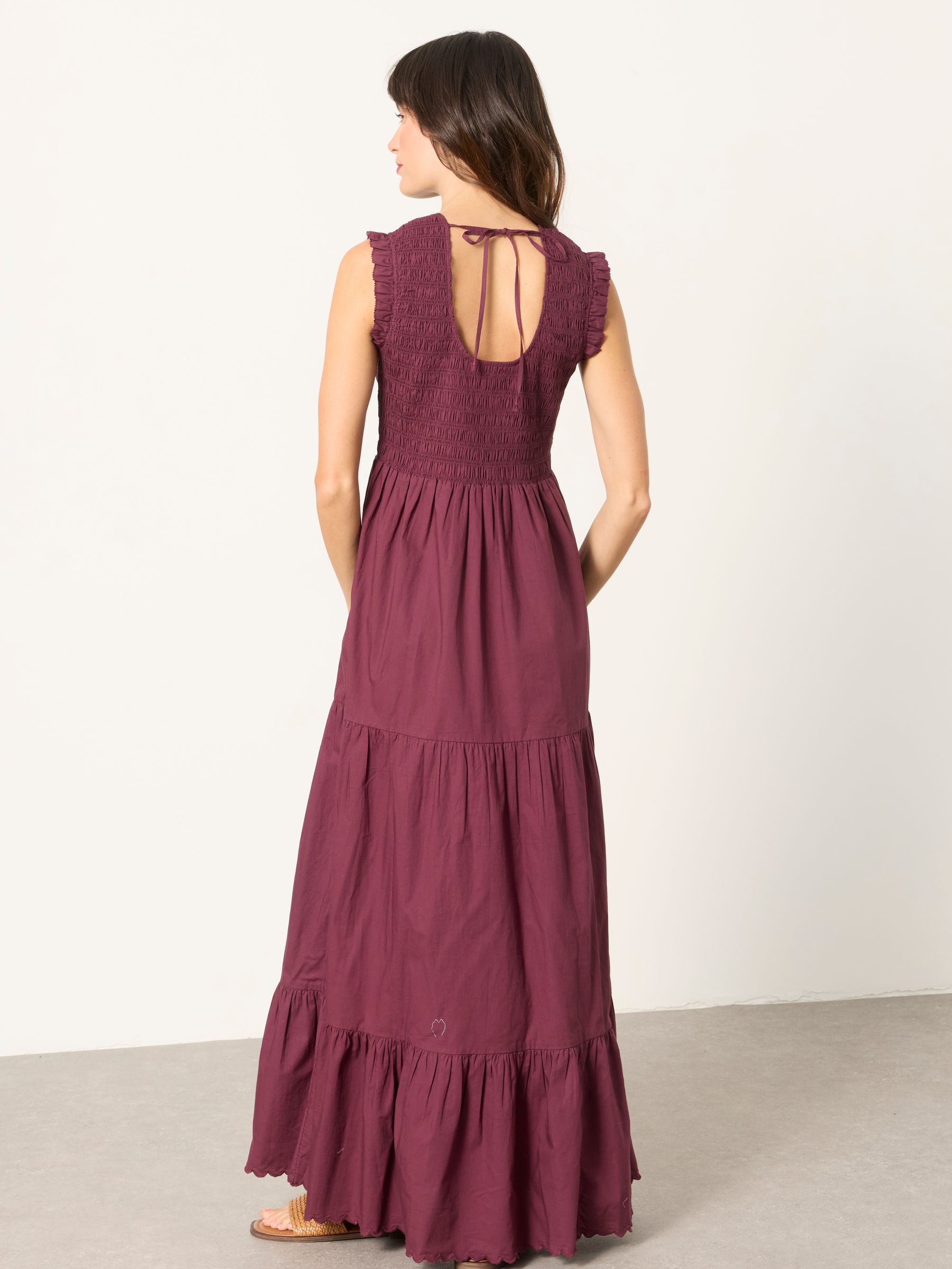 Anais Burgundy Red Regular Maxi Dress - Image 2 of 5