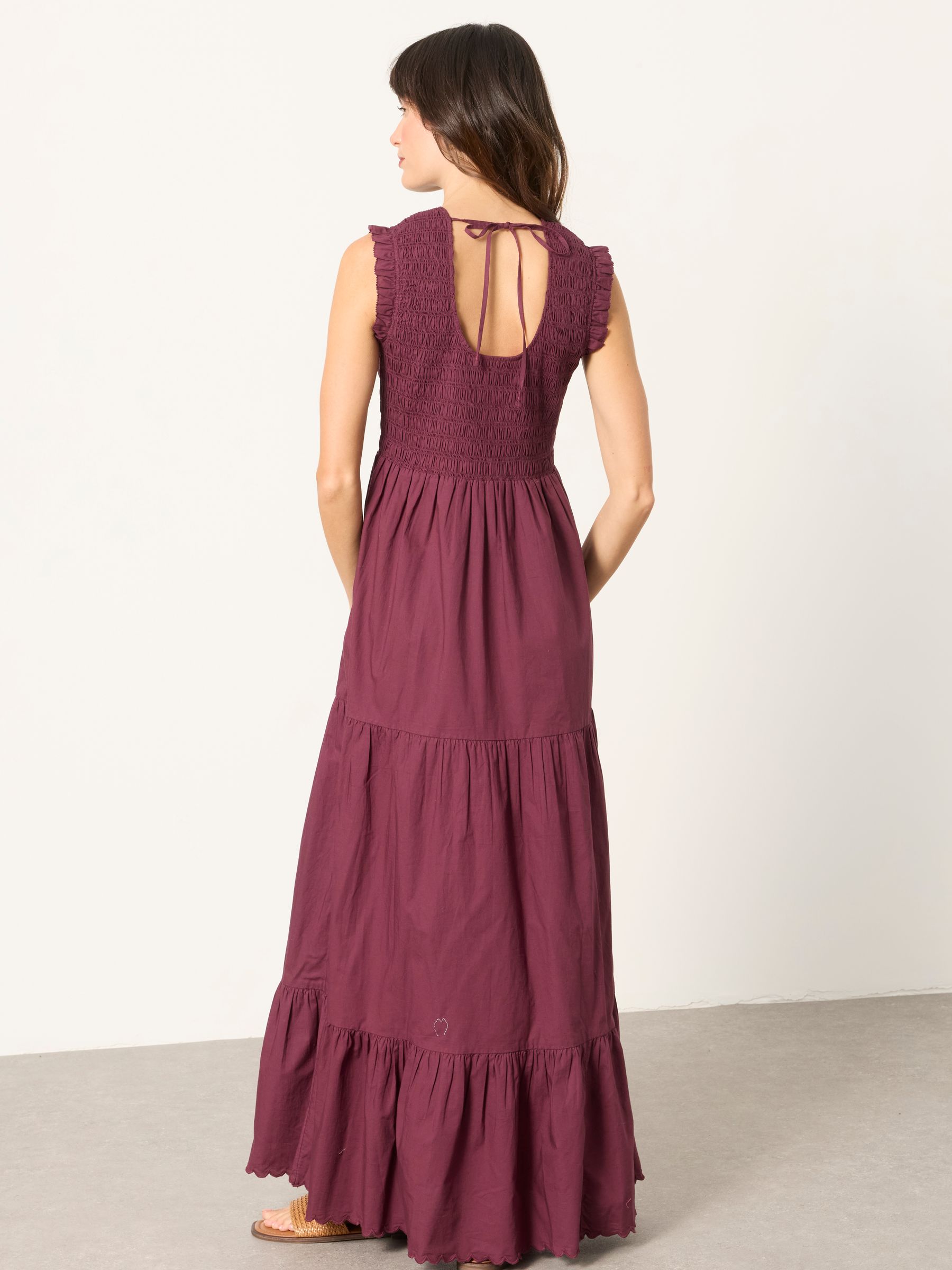 Anais Burgundy Red Petite Maxi Dress - Image 2 of 5