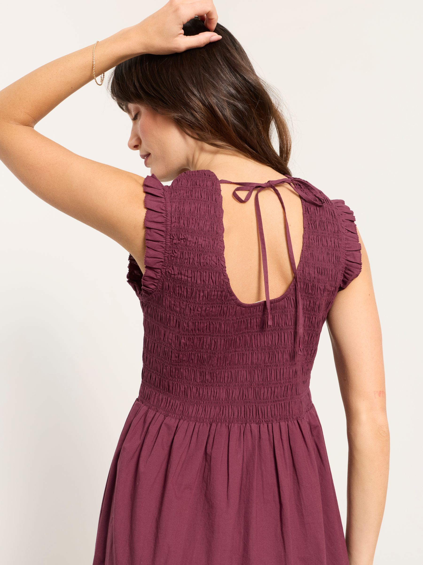 Anais Burgundy Red Petite Maxi Dress - Image 3 of 5