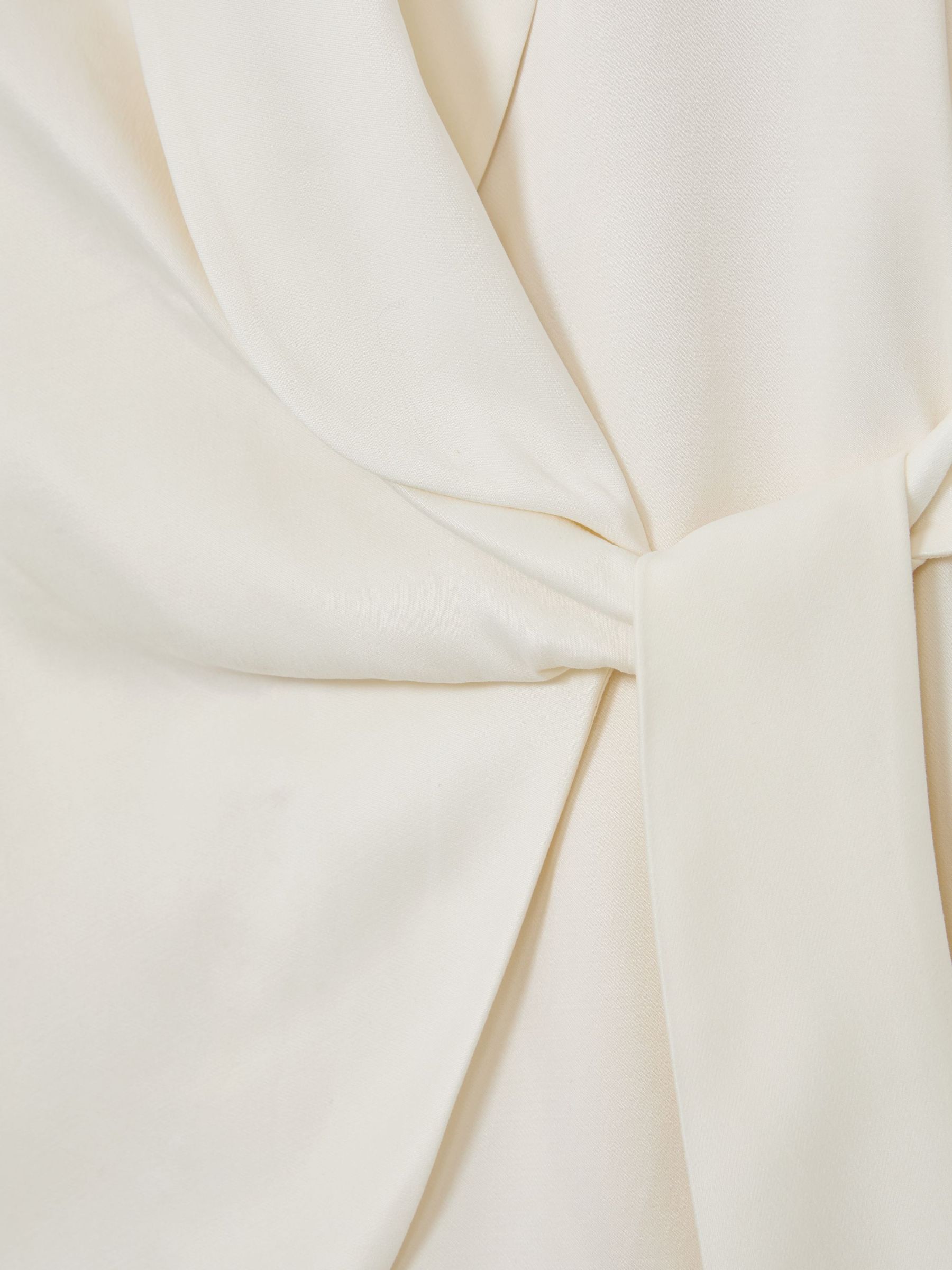 Tie-Front Wrap Suit Jacket in White - image 2
