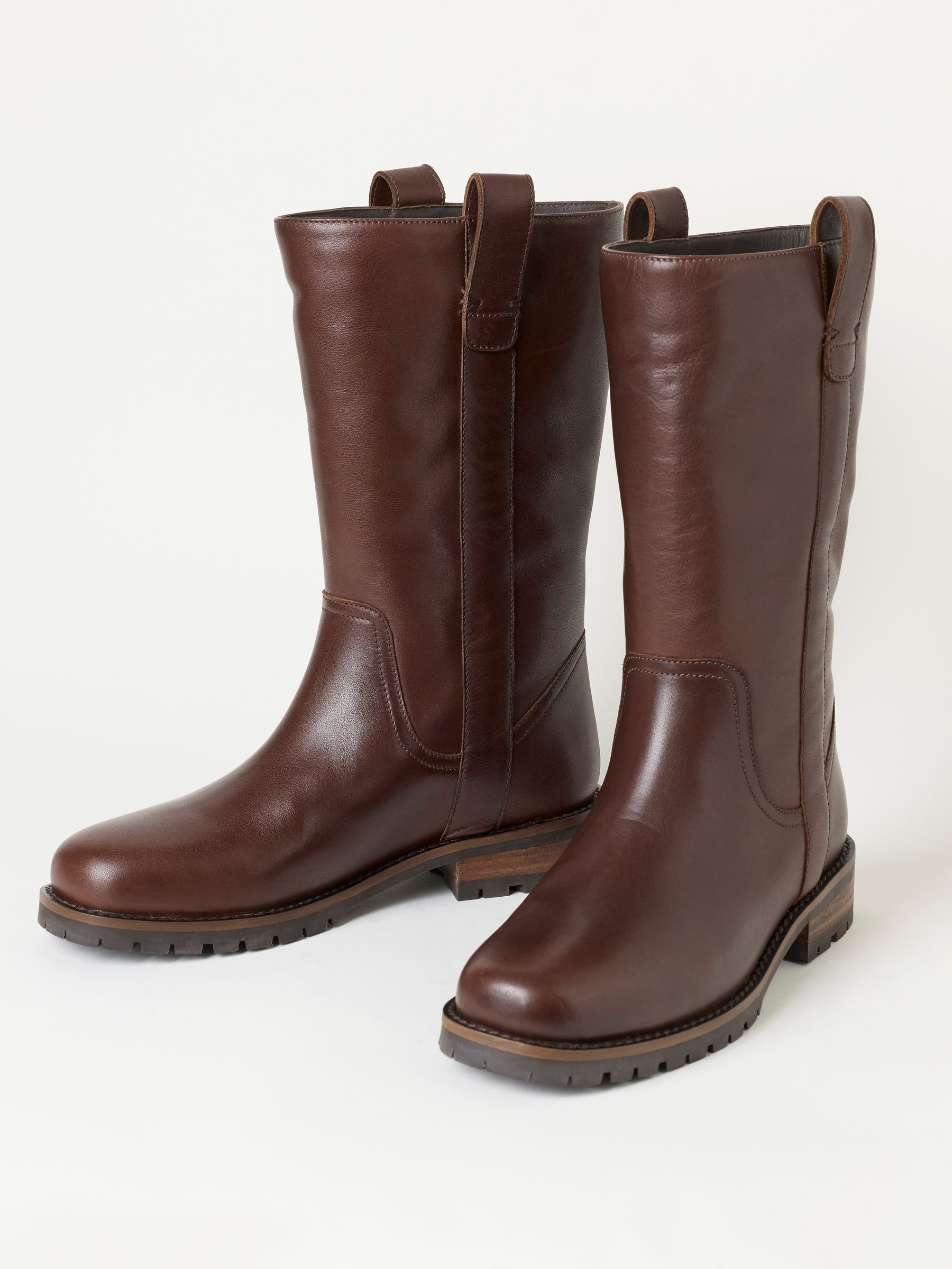 Chocolate Brown Leather Mid Calf Boot - Image 4 of 4 Chocolate Brown Leather Mid Calf Boot - Image 4 of 4
