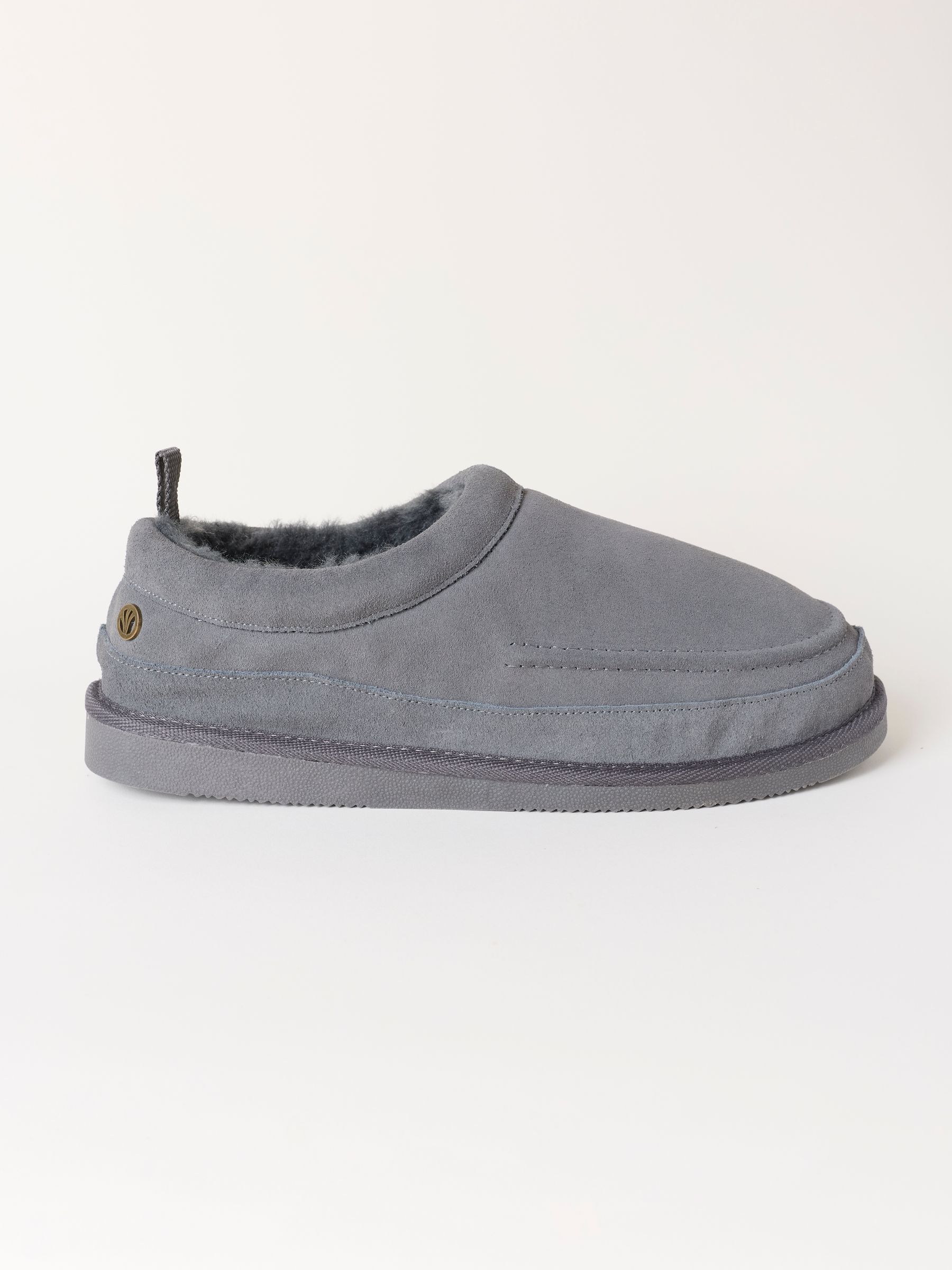 Lewis Grey Suede Mule Slipper - Image 1 of 3 Lewis Grey Suede Mule Slipper - Image 1 of 3