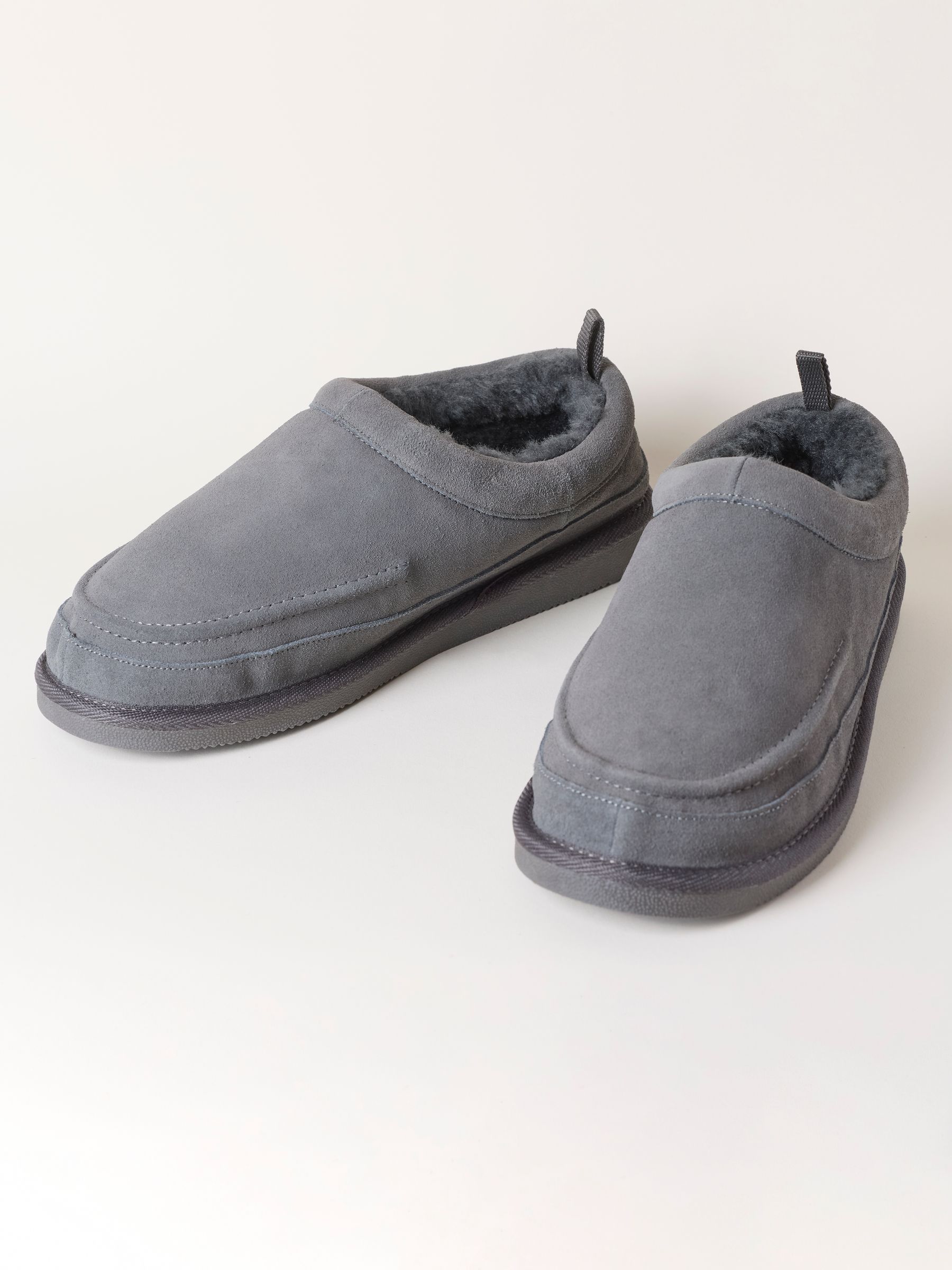 Lewis Grey Suede Mule Slipper - Image 2 of 3