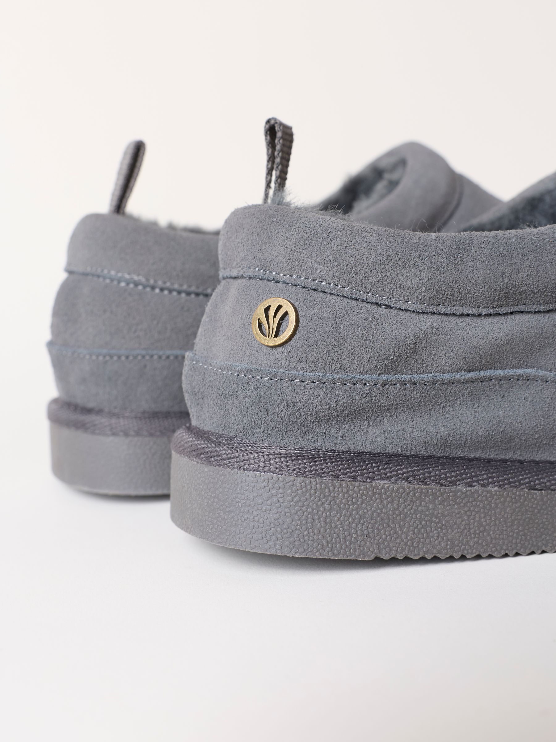 Lewis Grey Suede Mule Slipper - Image 3 of 3 Lewis Grey Suede Mule Slipper - Image 3 of 3