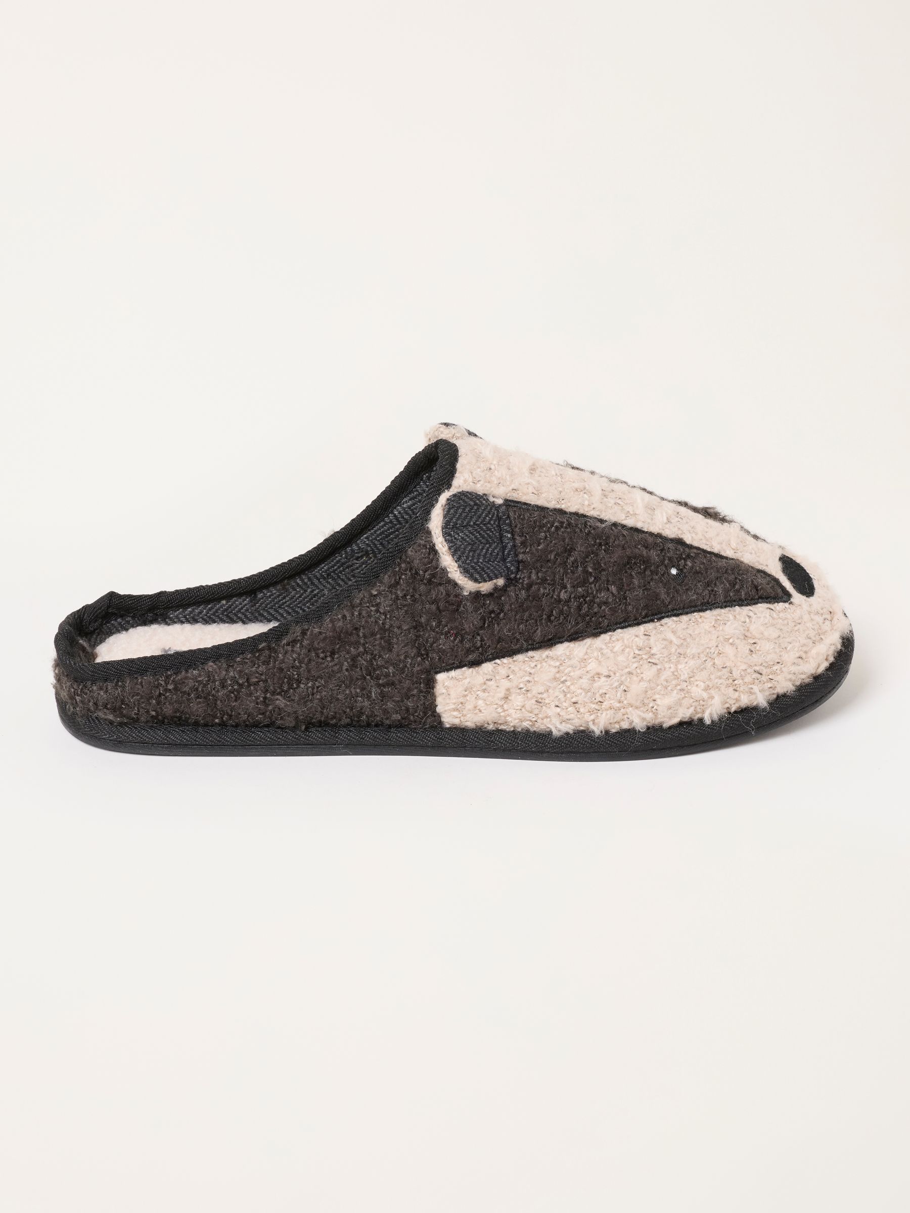 Novelty Black Badger Mule Slipper - Image 1 of 3
