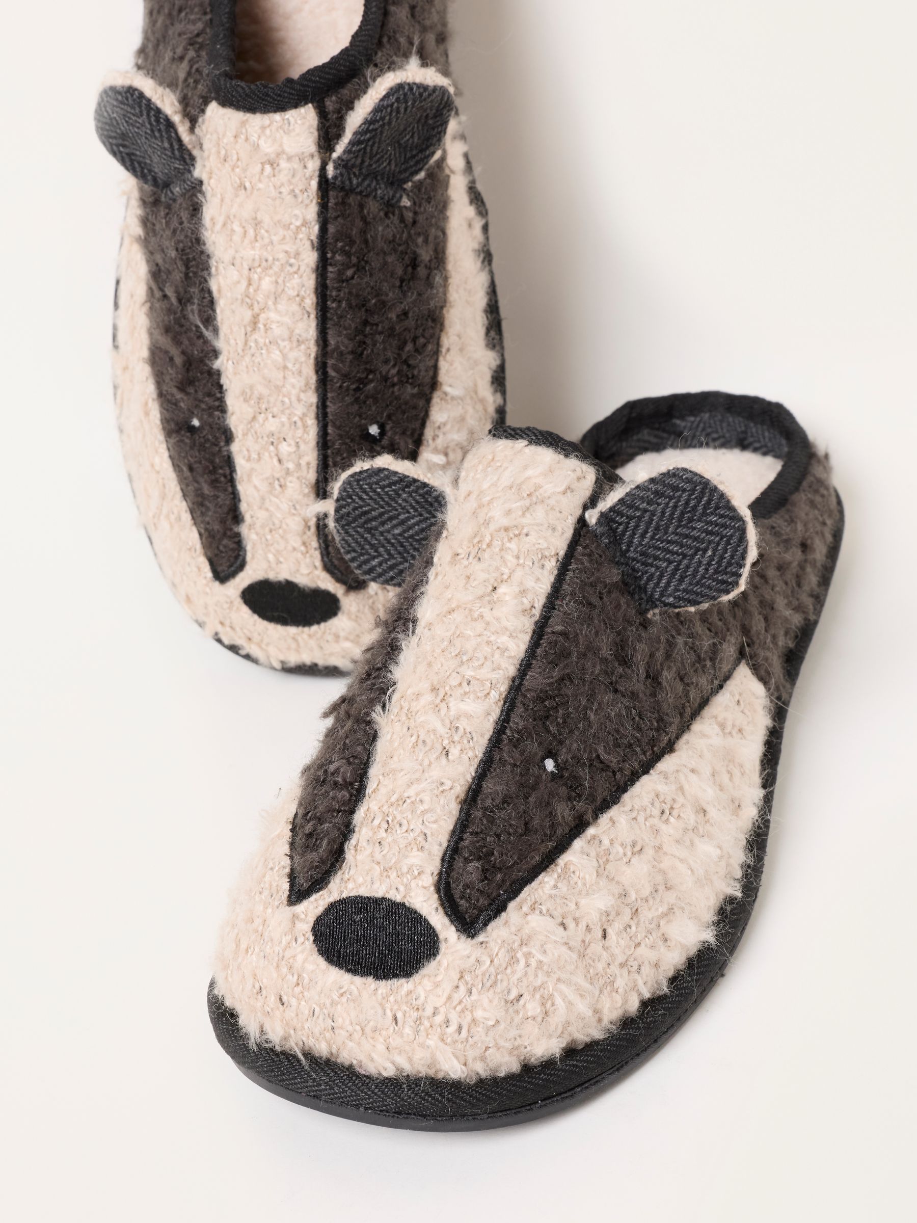 Novelty Black Badger Mule Slipper - Image 2 of 3