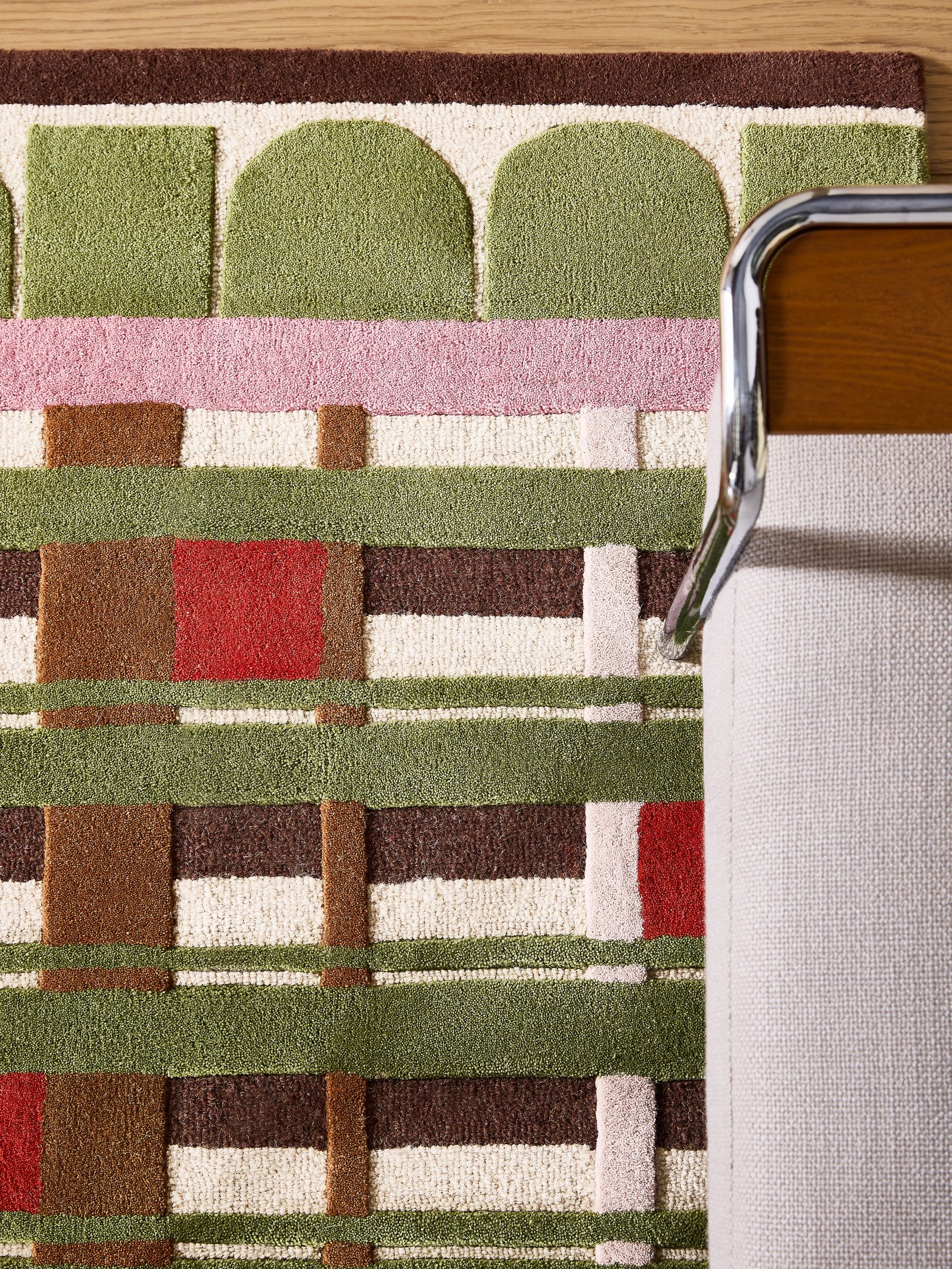 Barbican Tier Rug in Green - Image 2 of 5