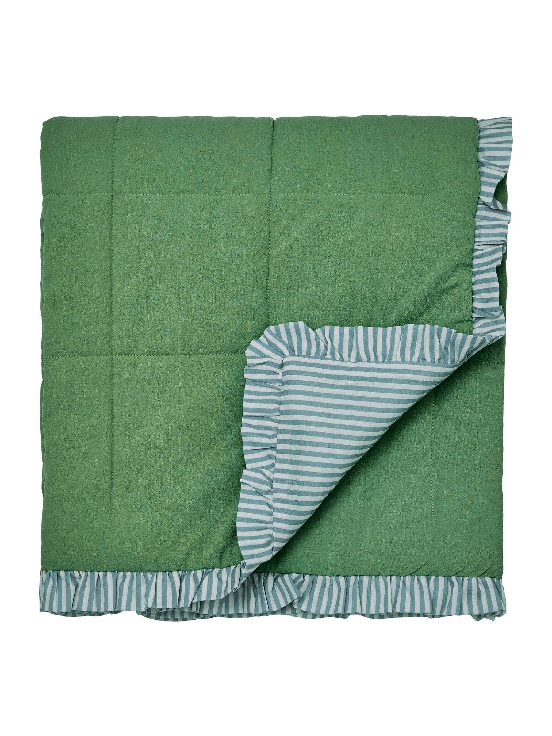 Green Come Rain Or Shine Quilted Throw - Image 4 of 4