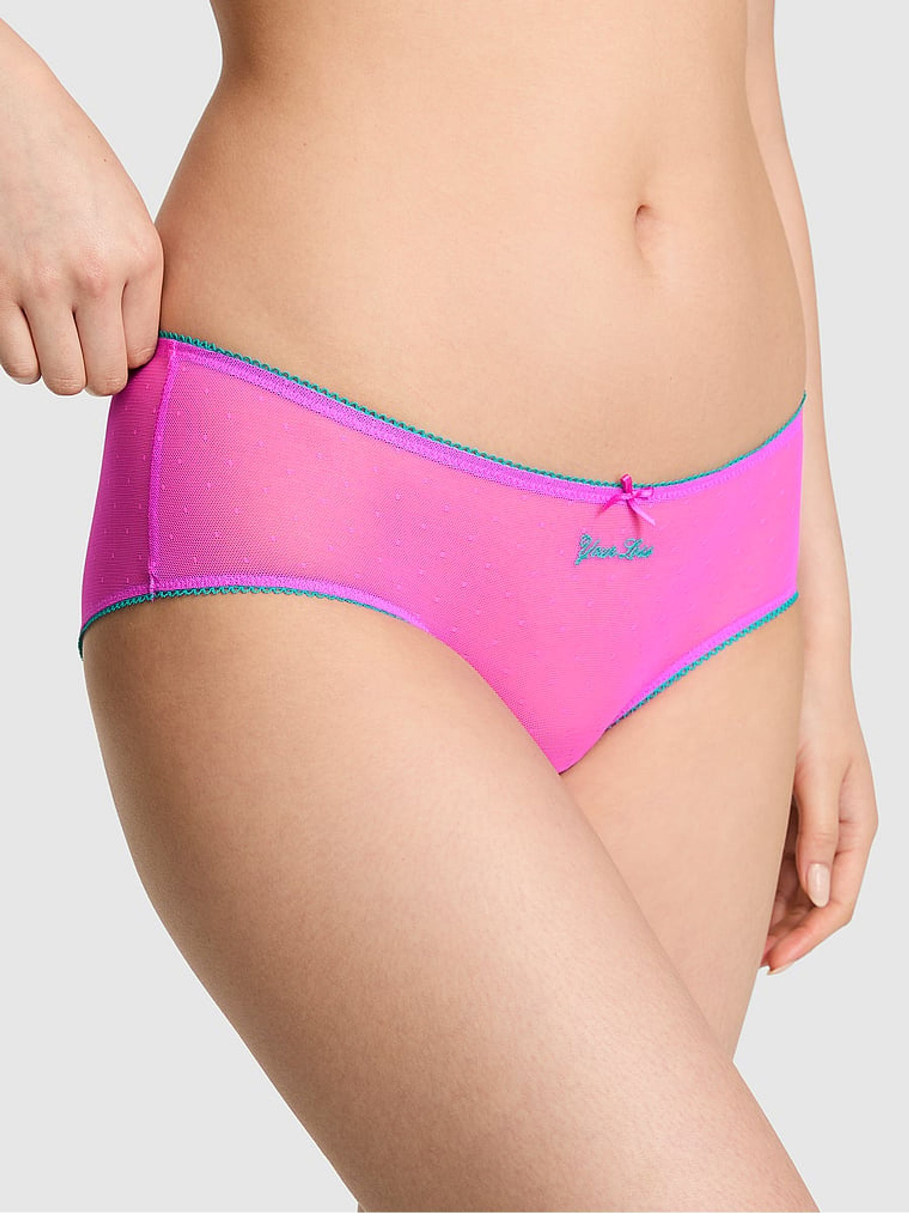 Pink Berry Cheeky Pop Stitch Embroidery Knickers - Image 1 of 2