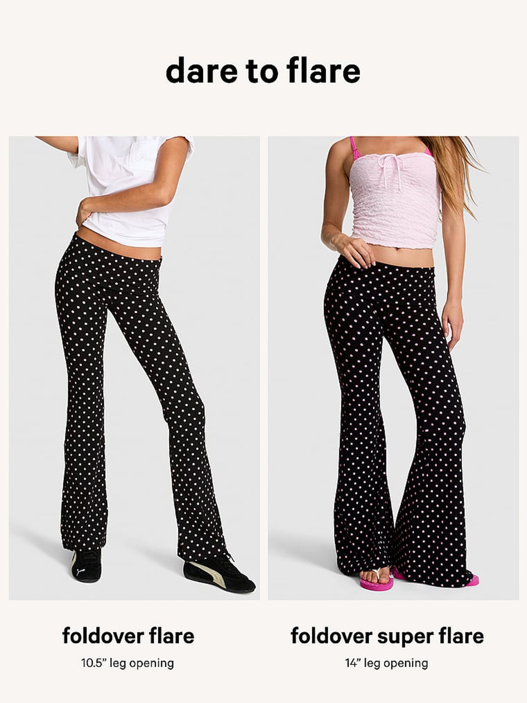 Black Cotton Foldover Leggings - Image 3 of 3 Black Cotton Foldover Leggings - Image 3 of 3