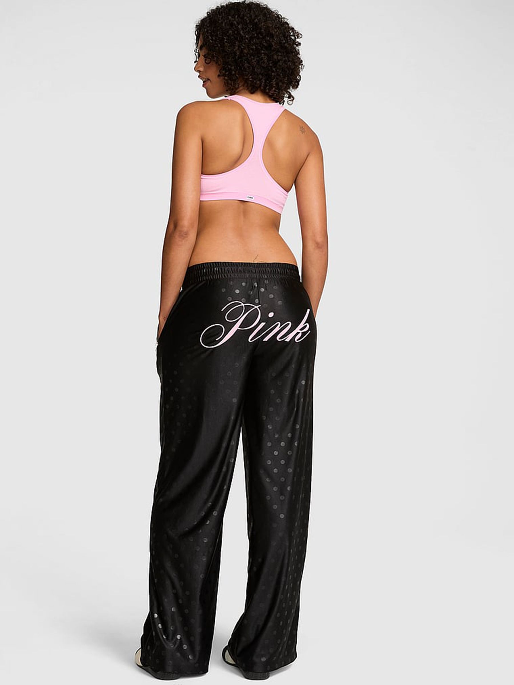 Black Mesh Wide Leg Pants - Image 3 of 3