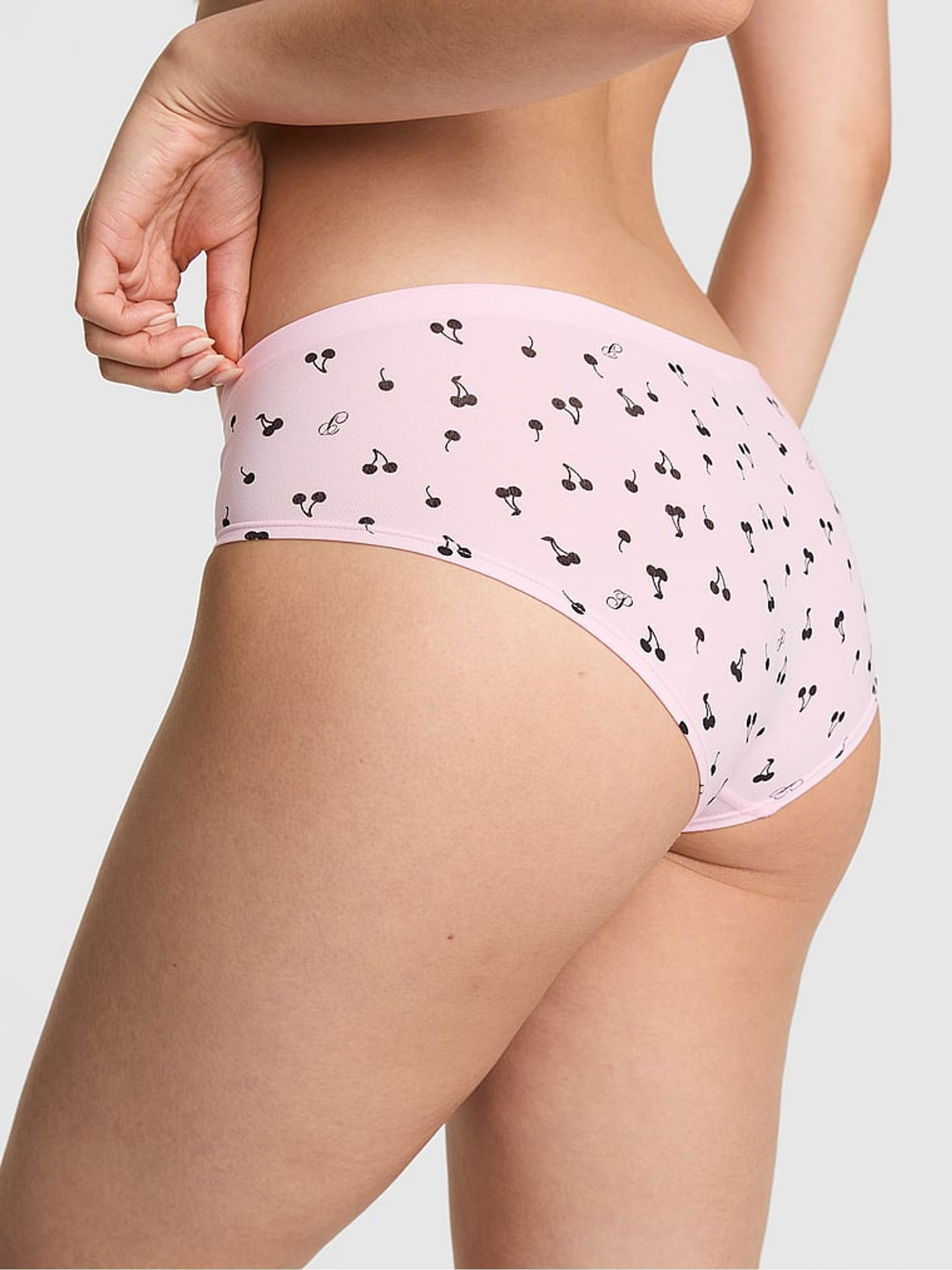 Pink Tulip Cherry Print Hipster Knickers - Image 2 of 2