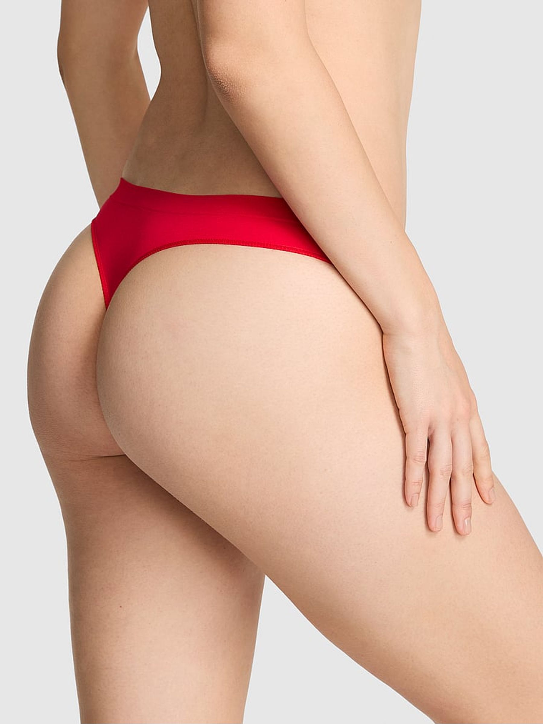 Red Lacquer Thong Seamless Knickers - Image 2 of 2 Red Lacquer Thong Seamless Knickers - Image 2 of 2